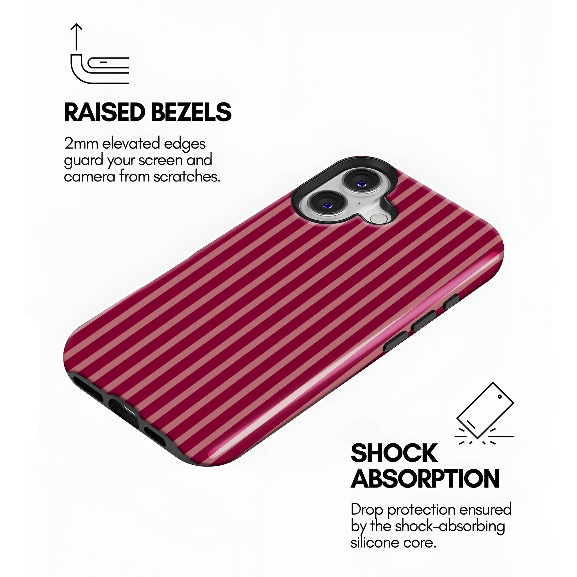 Crimson Stripes Dual Guard Case
