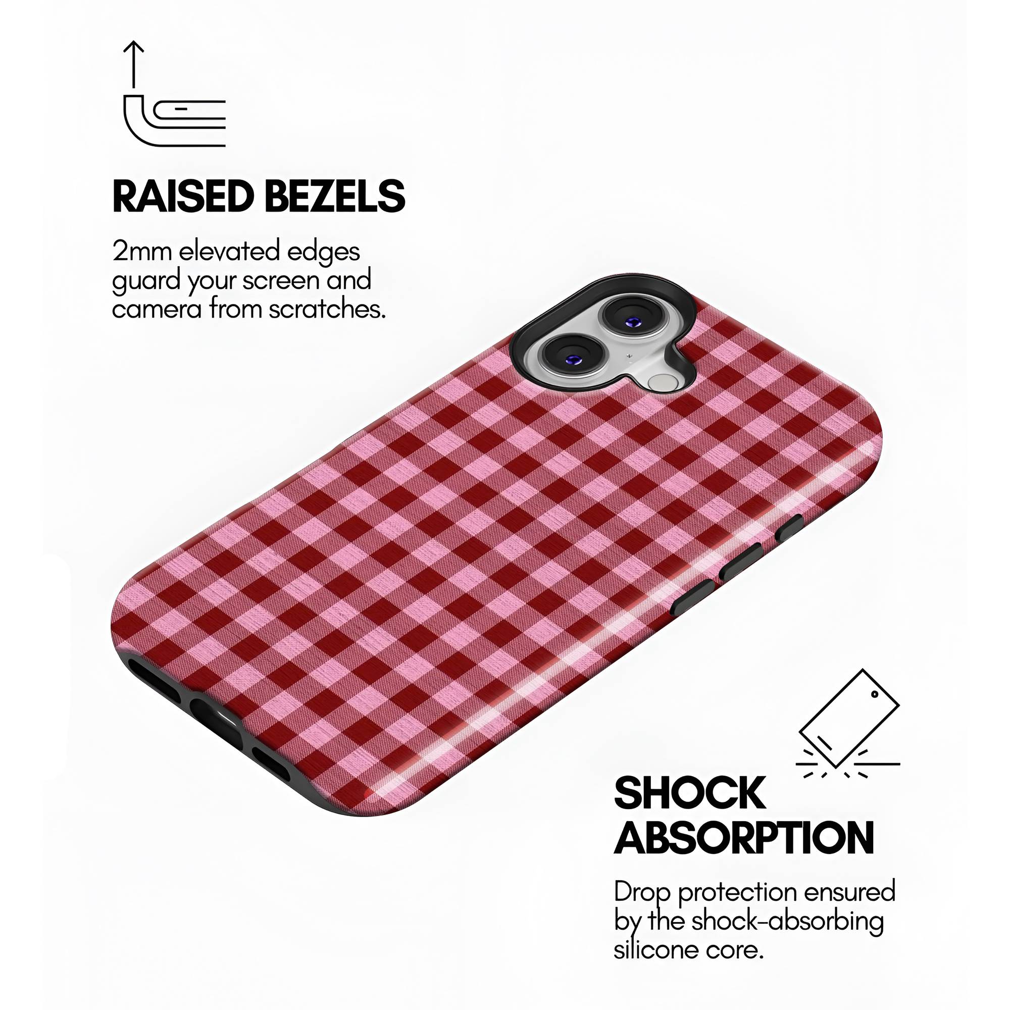 Red Velvet Checks Dual Guard Case