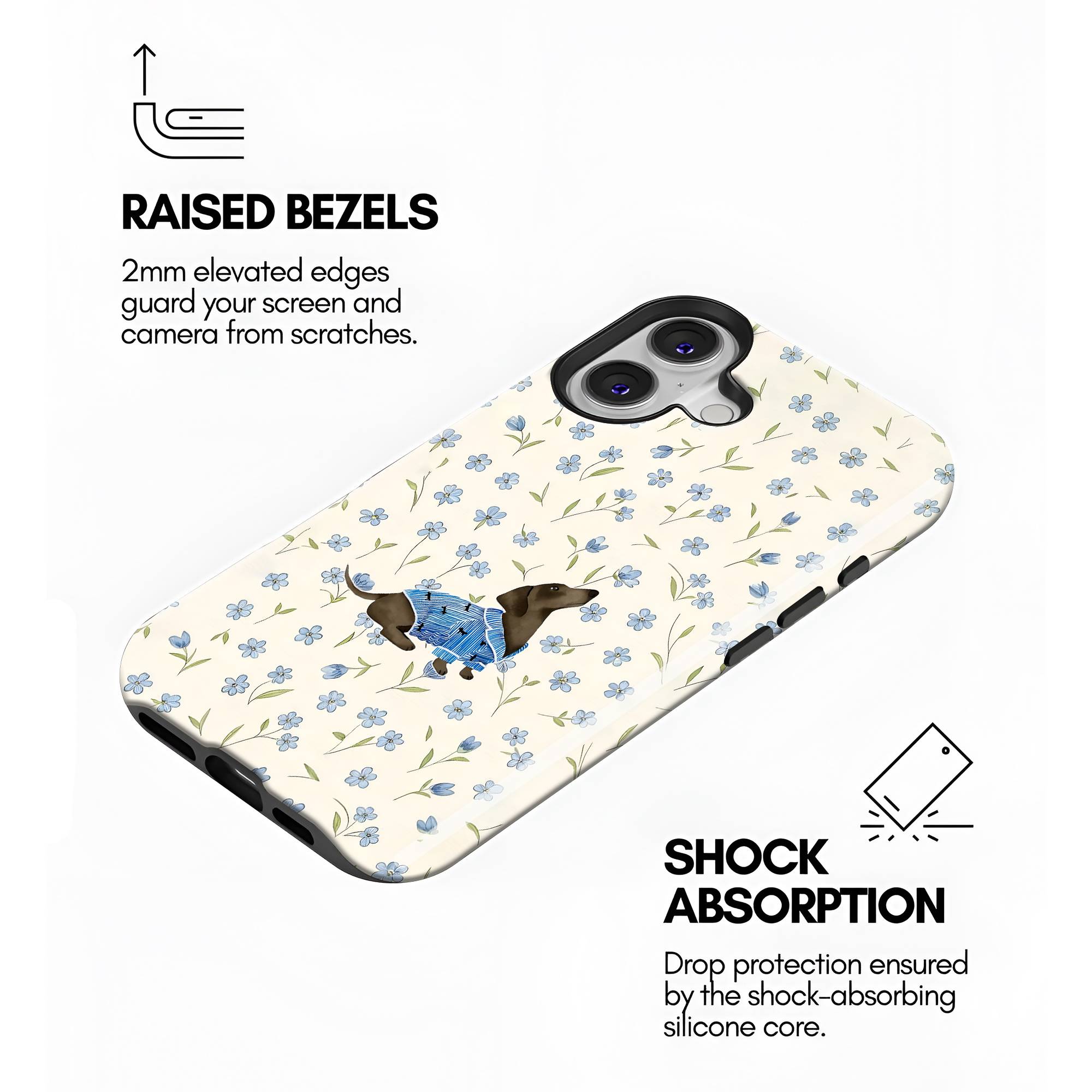 Puppy in Petals Dual Guard Case