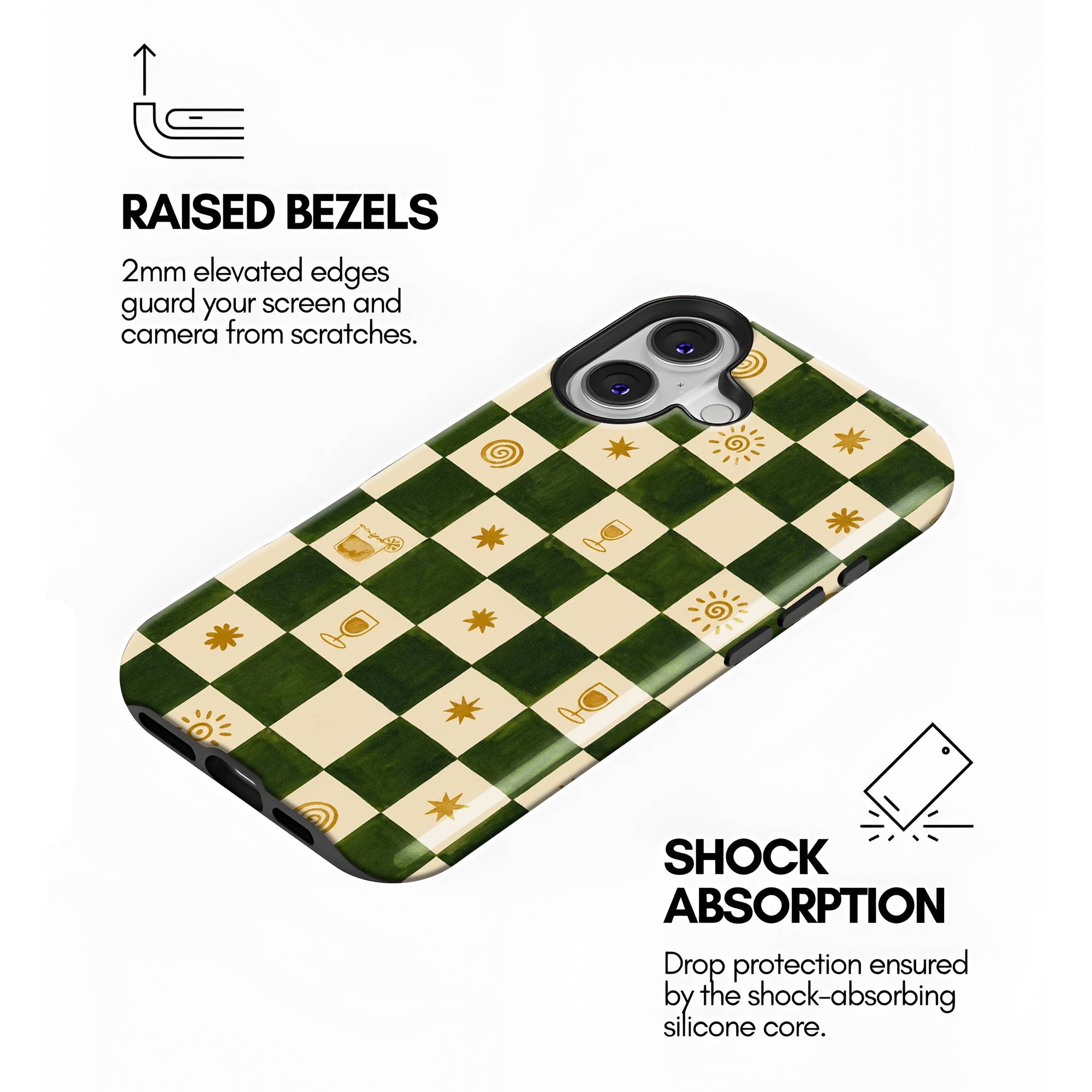 Checkered Pattern Dual Guard Case