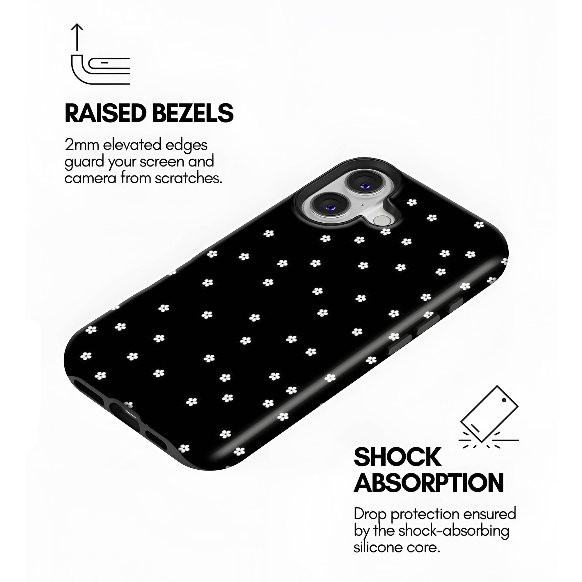 Noir Petals Dual Guard Case