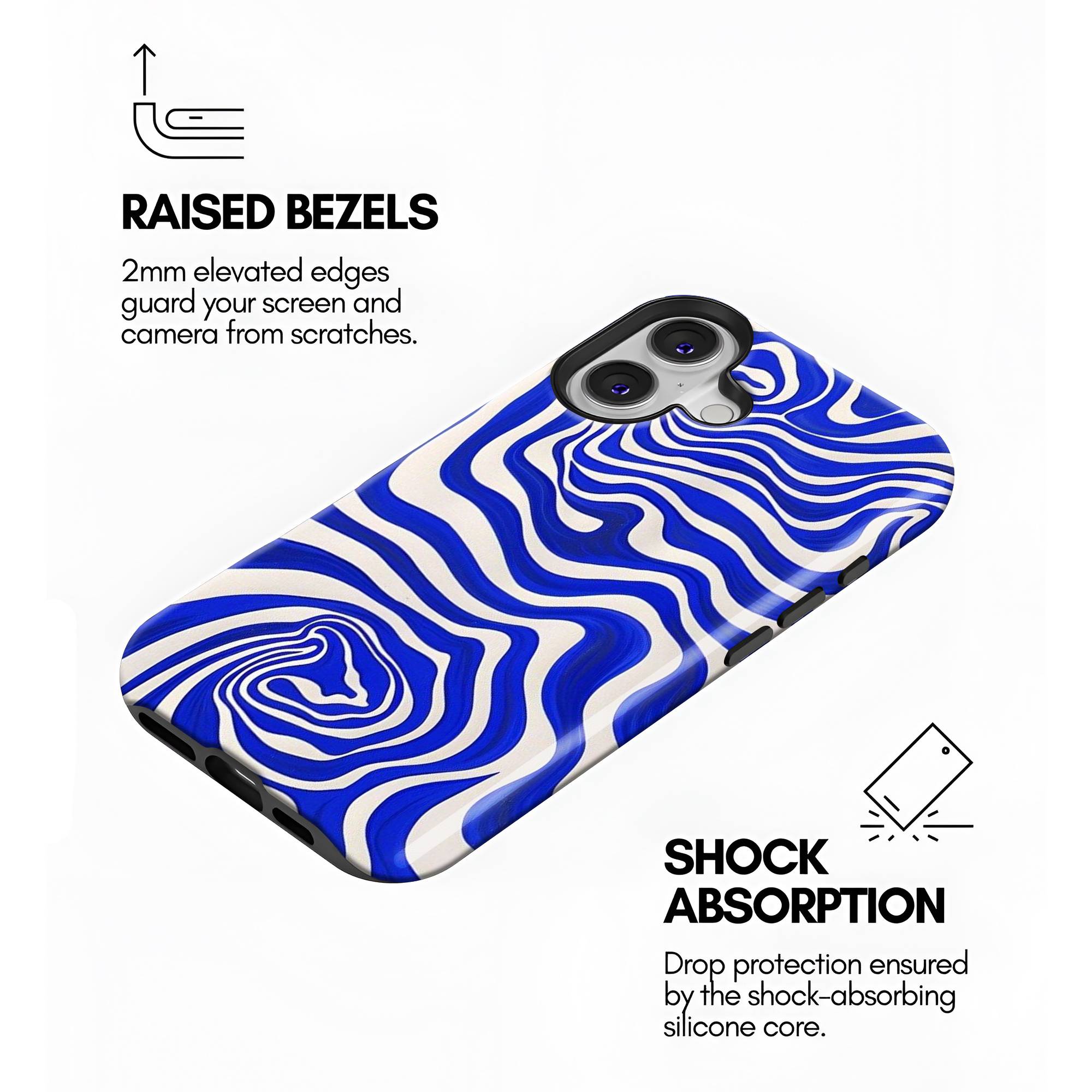 Blue Vortex Flow Dual Guard Case
