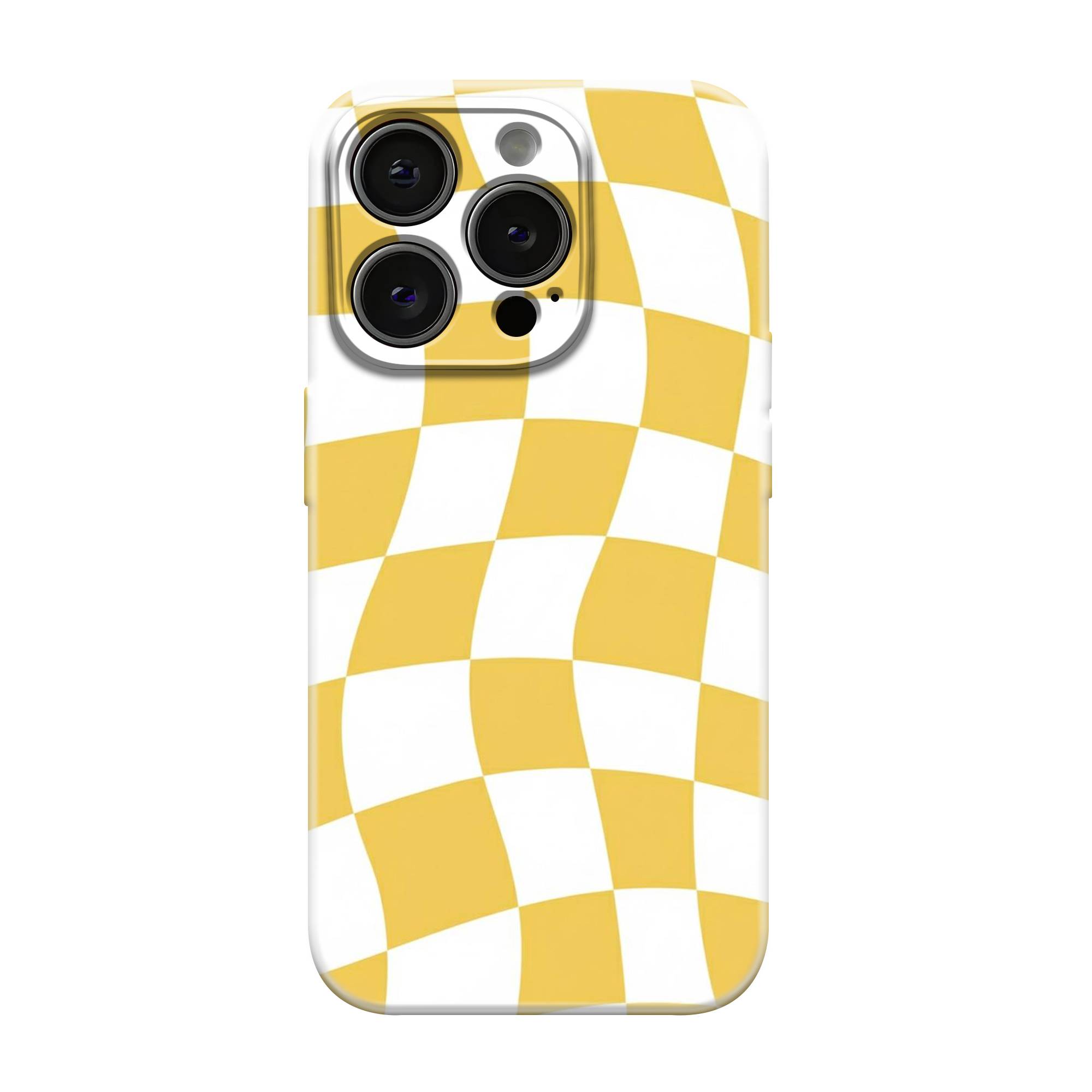 Yellow Checkered Glossy Hard Case