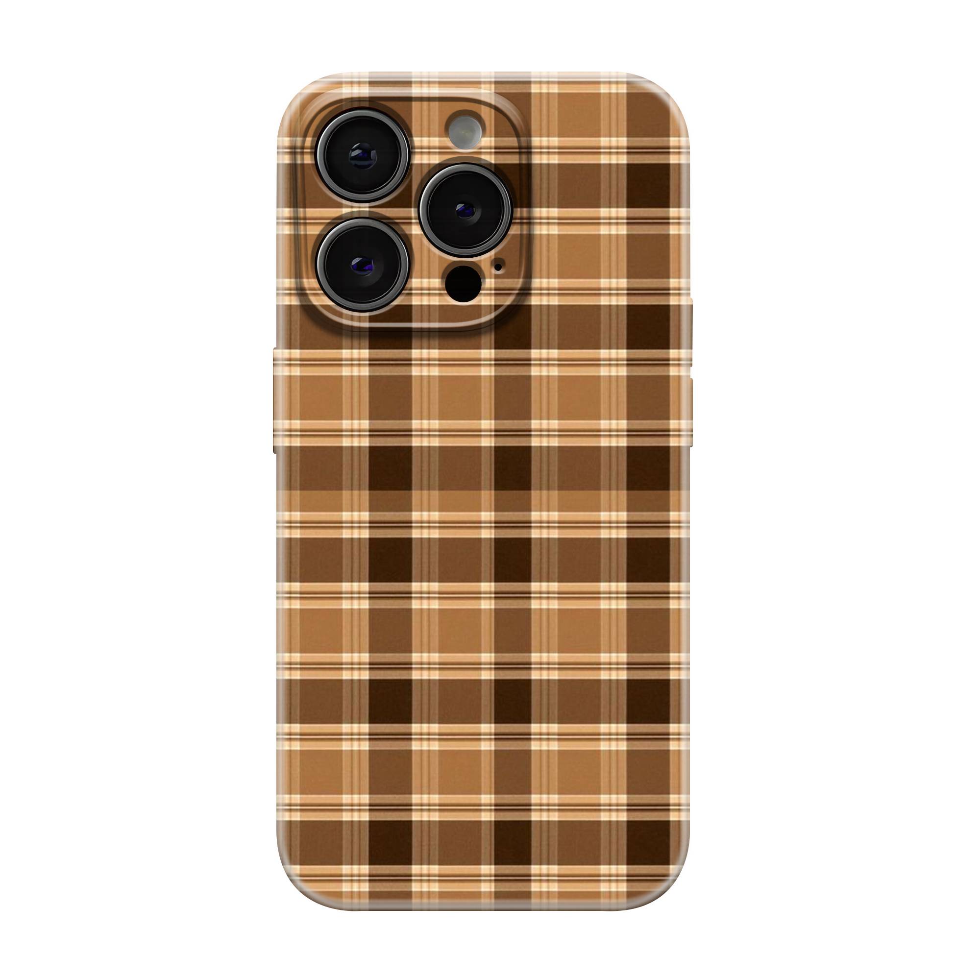 Vintage Cocoa Checks Glossy Hard Case
