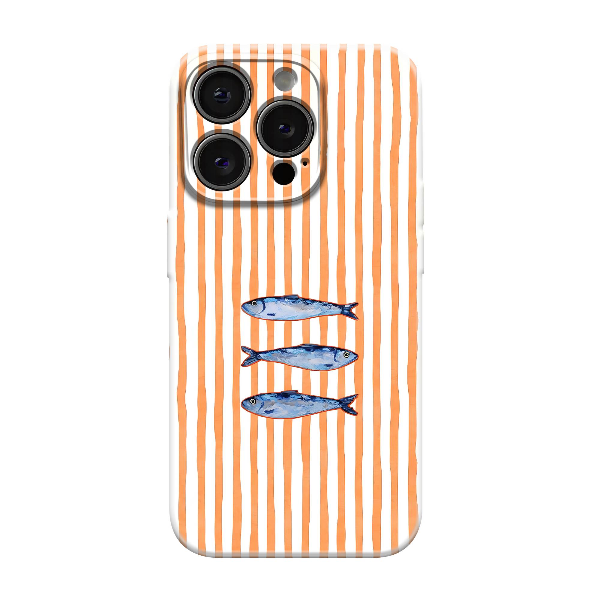 Sardine Stripes Glossy Hard Case