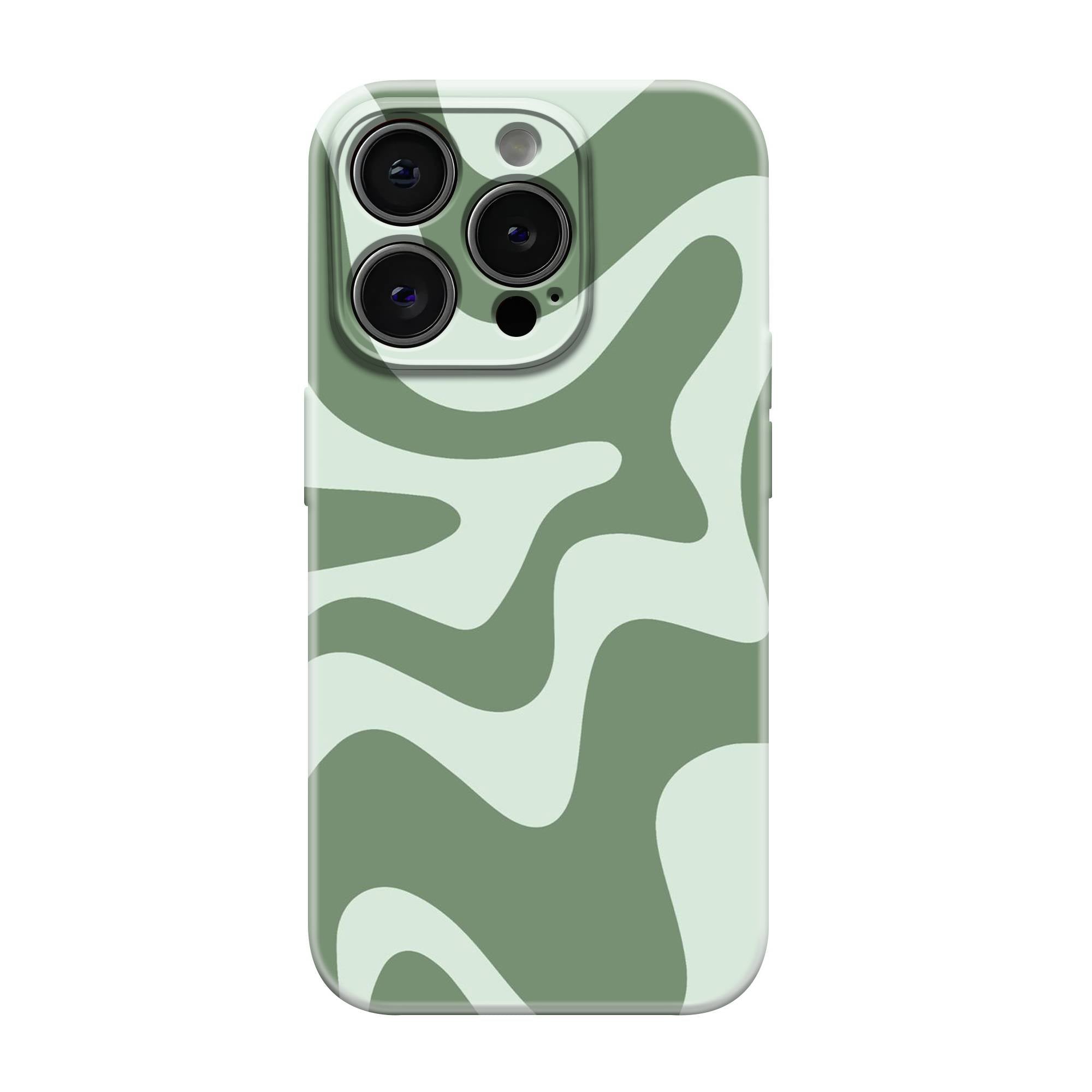 Retro Green Liquid Glossy Hard Case