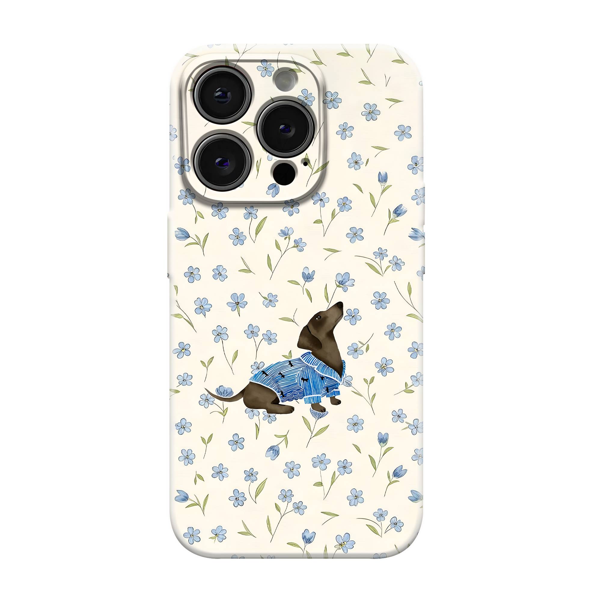 Puppy in Petals Shell Glossy Hard Case
