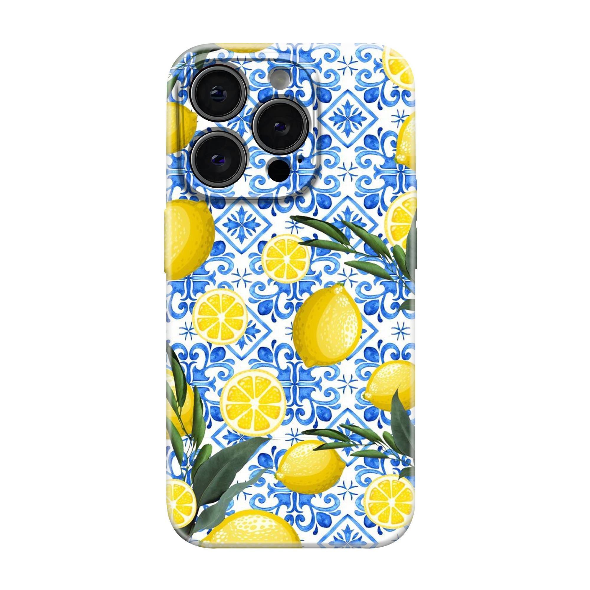 Lemon Azure Glossy Hard Case