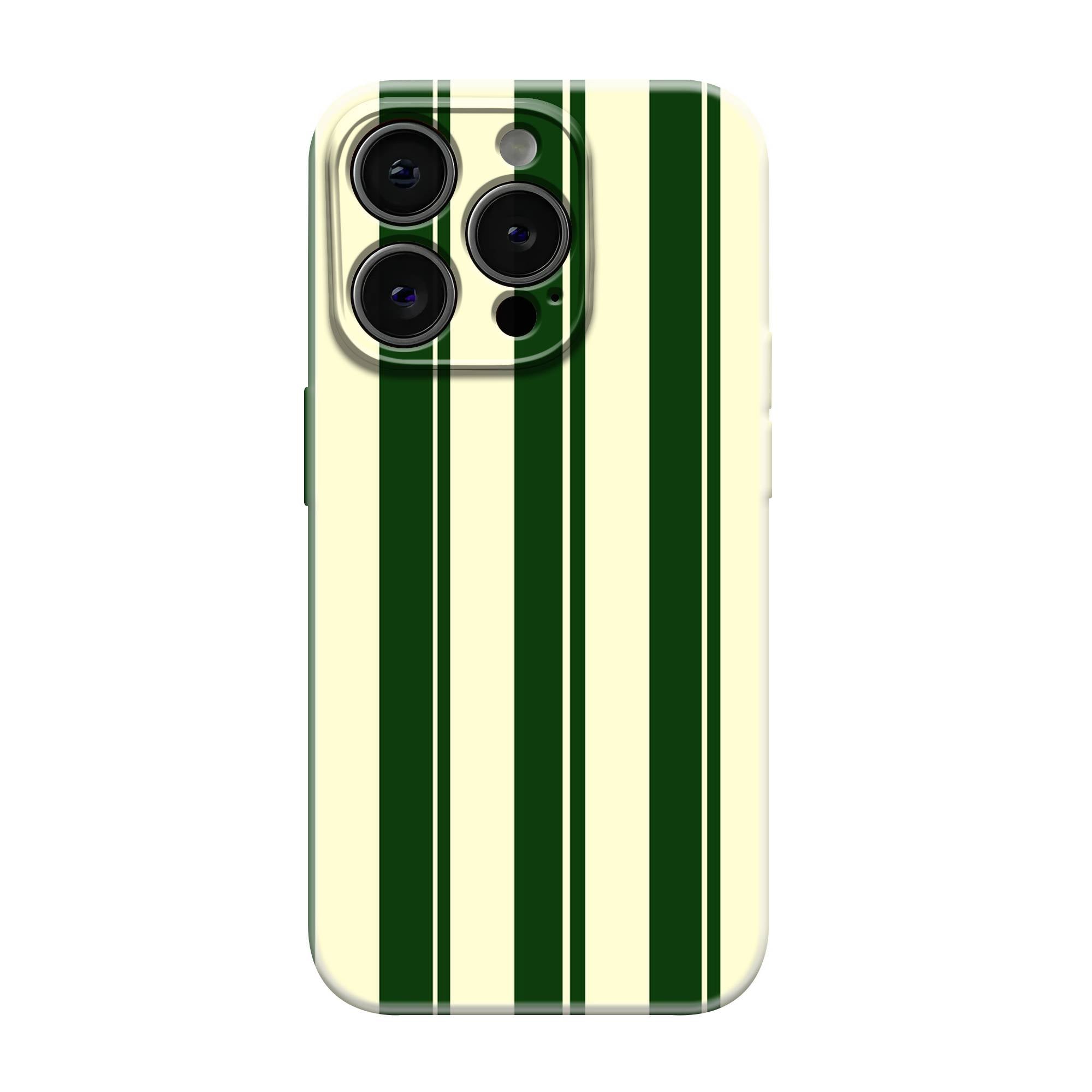 Green and Yellow Stripes Glossy Hard Case
