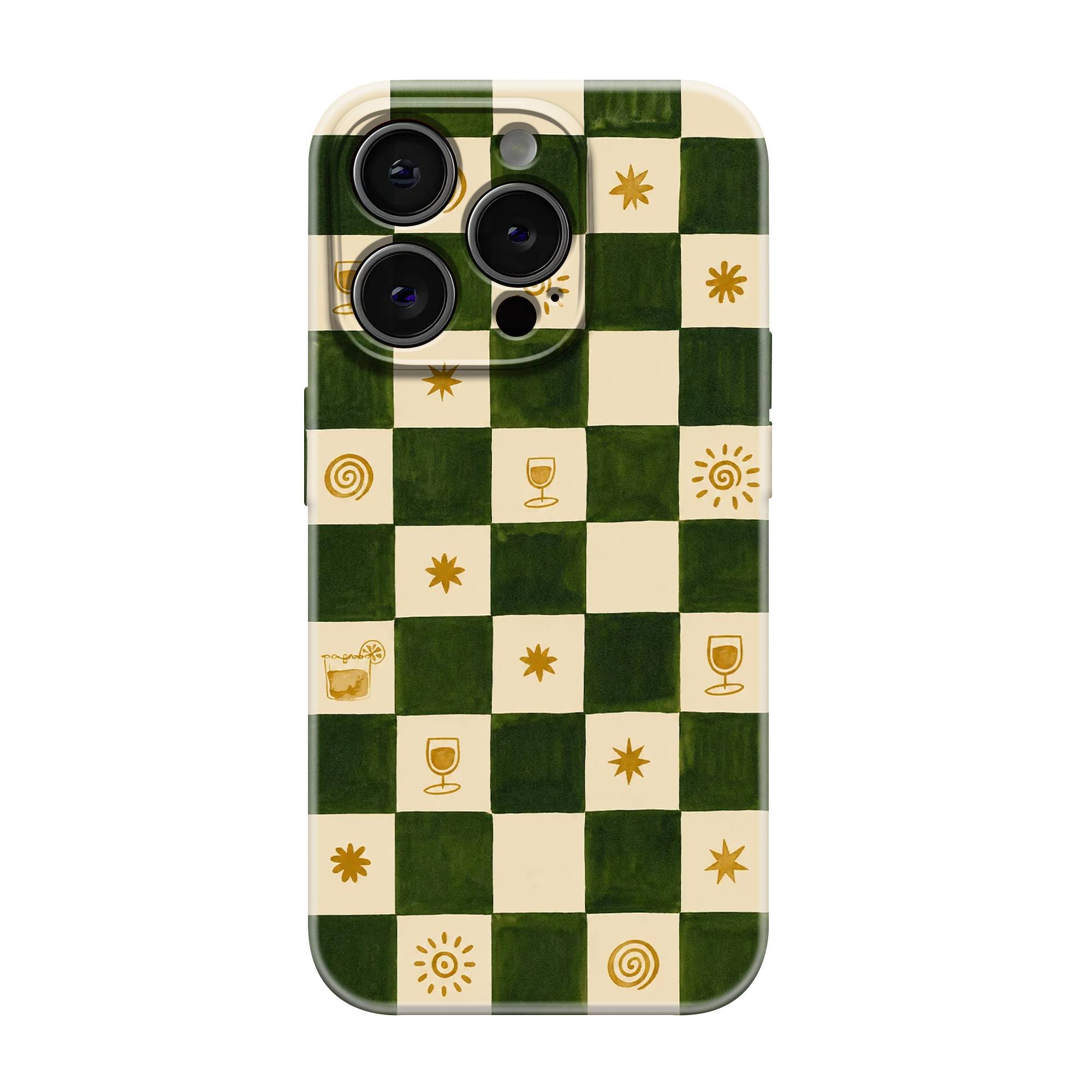 Checkered Pattern Glossy Hard Case
