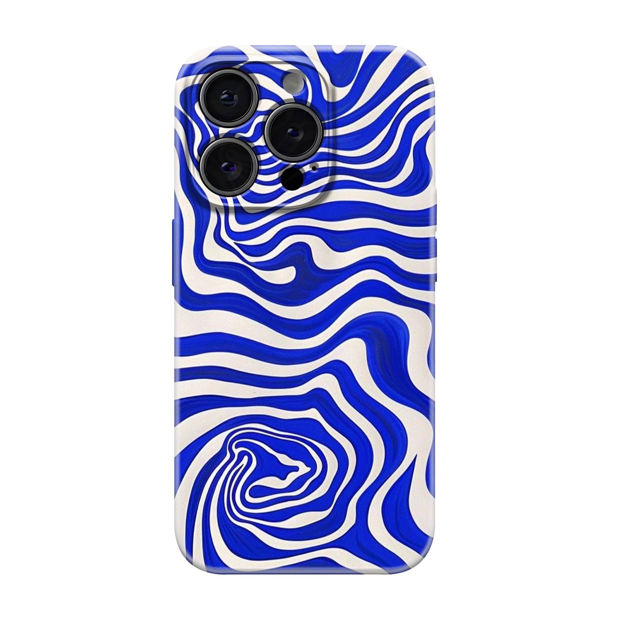 Blue Vortex Flow Glossy Hard Case