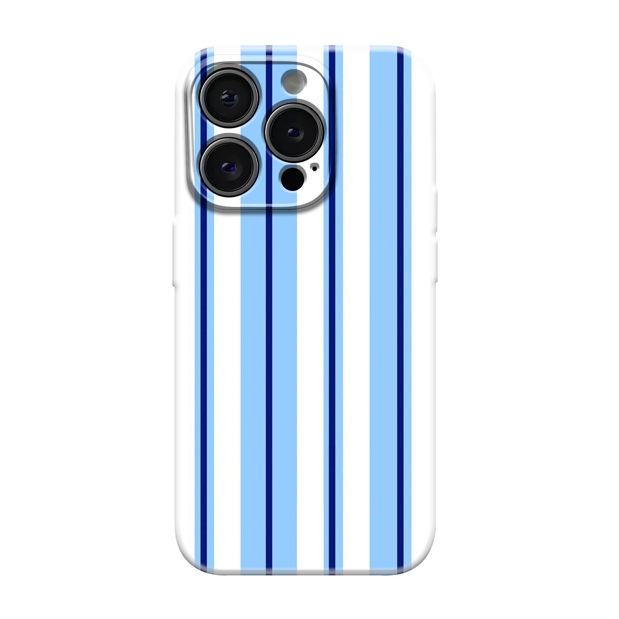 Blue Linen Stripes Glossy Hard Case