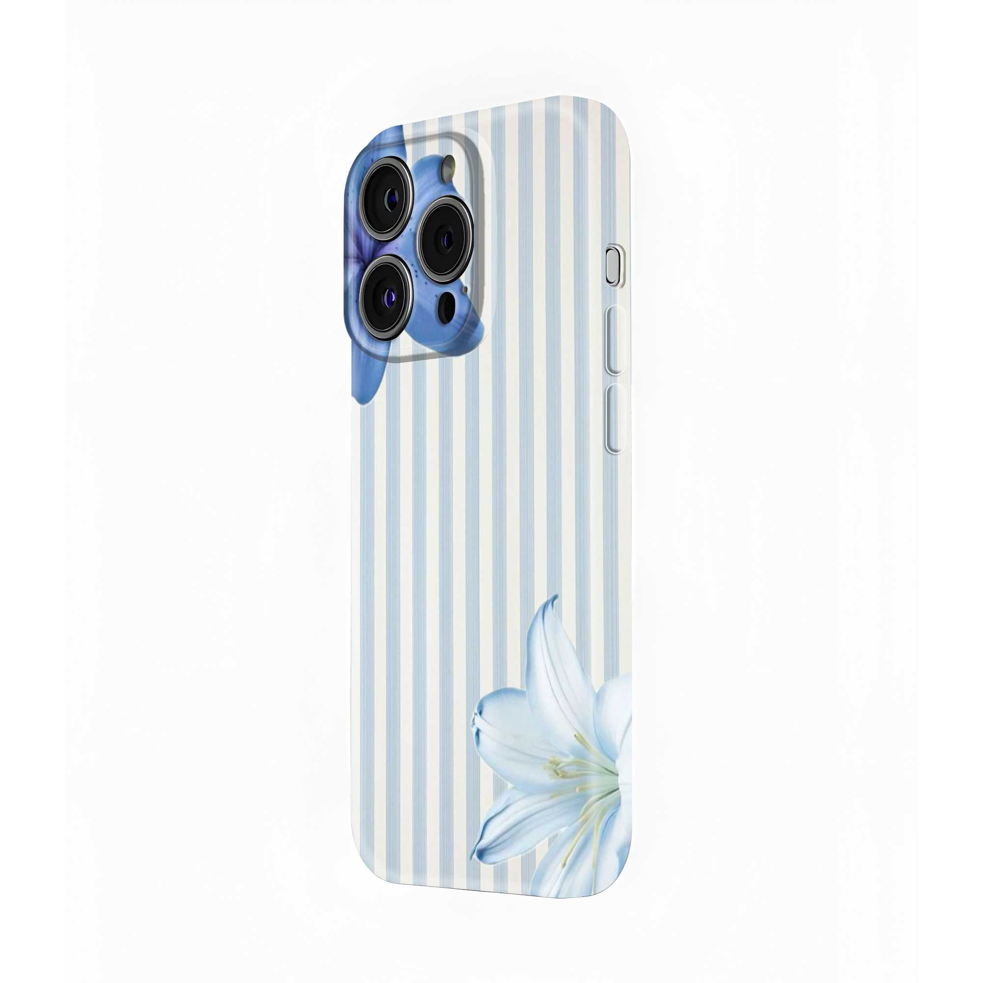 Blue Lily Bloom Glossy Hard Case