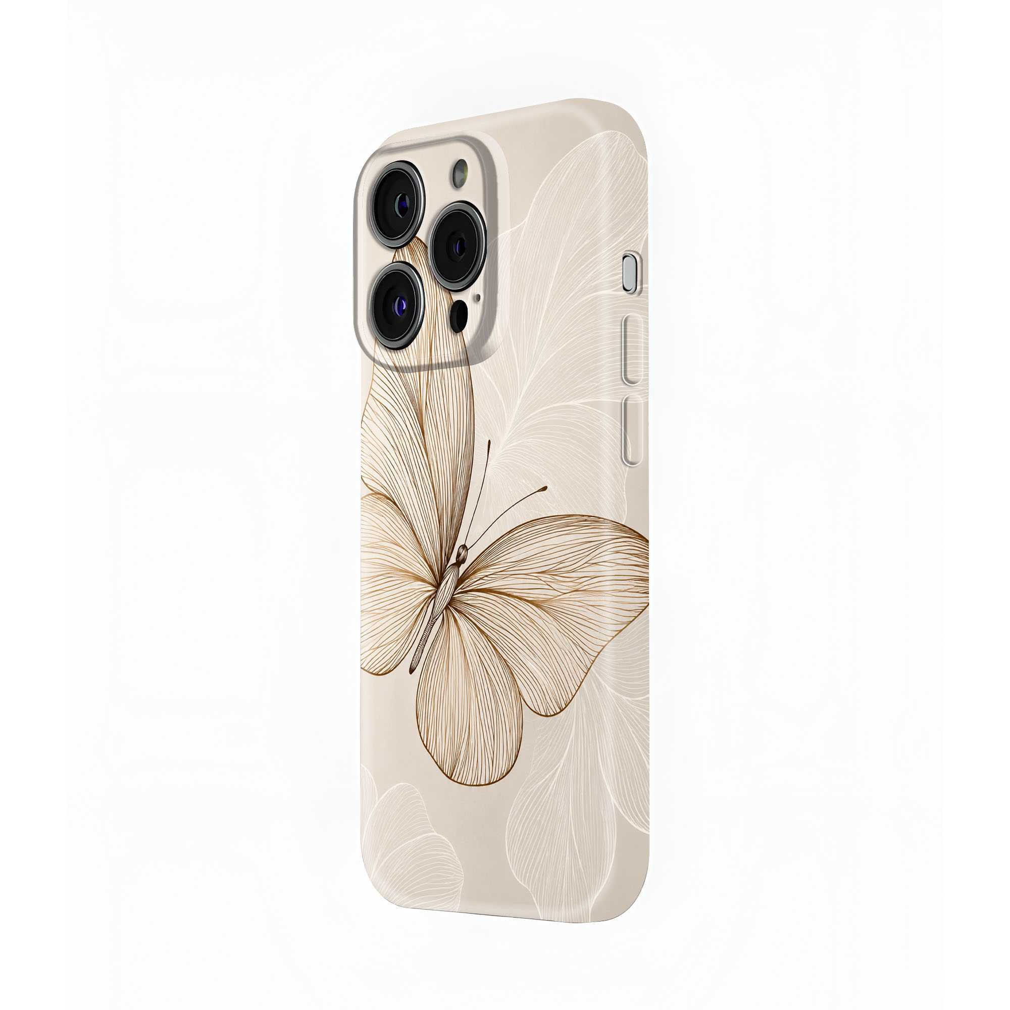 Golden Butterfly Glossy Hard Case