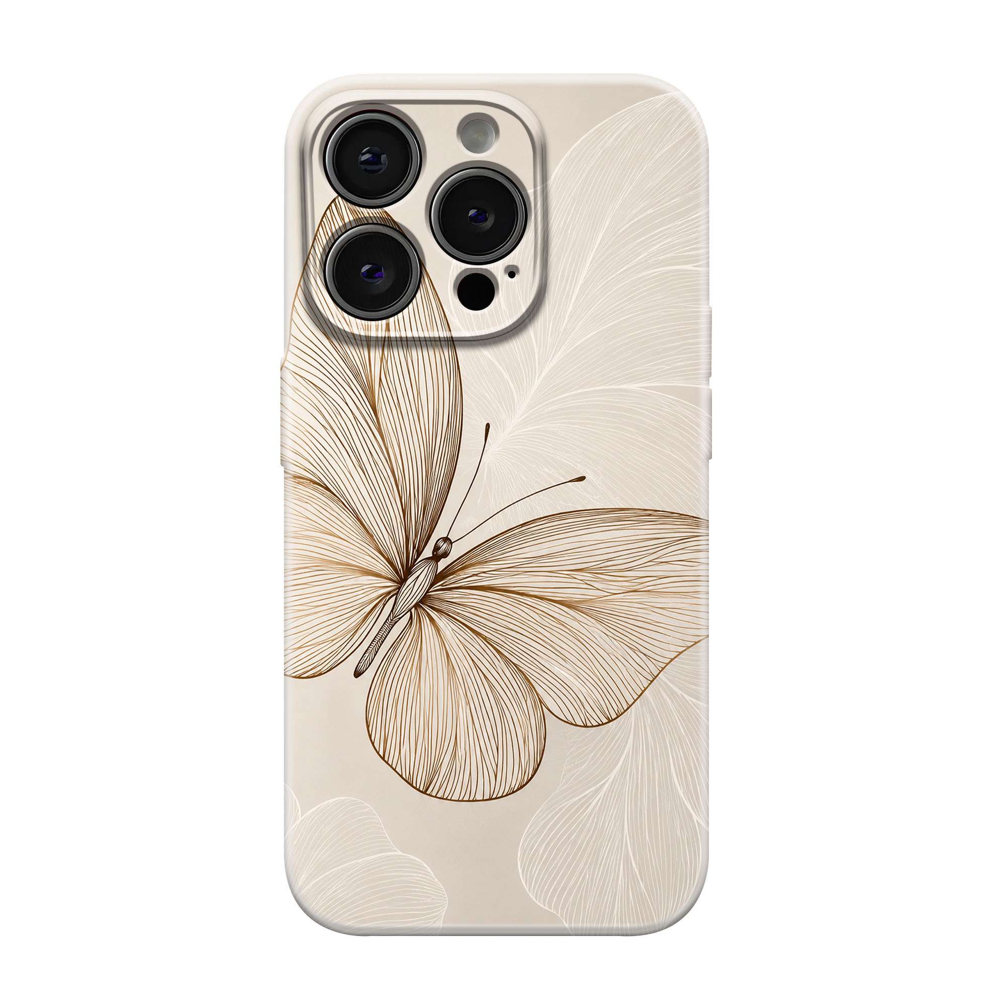 Golden Butterfly Glossy Hard Case
