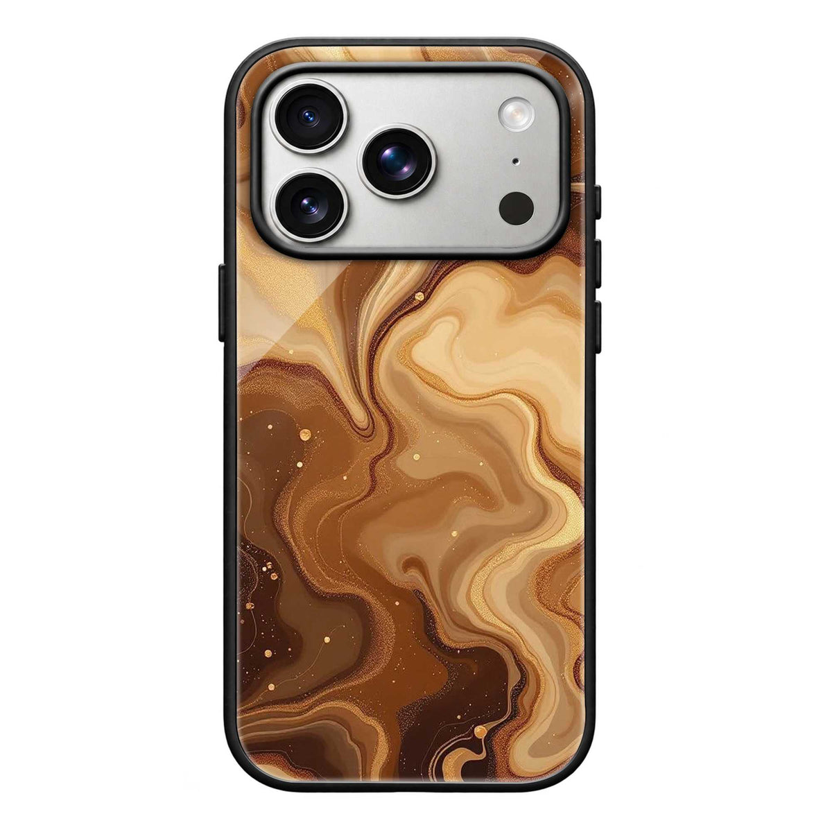 Golden Marble Glass Case
