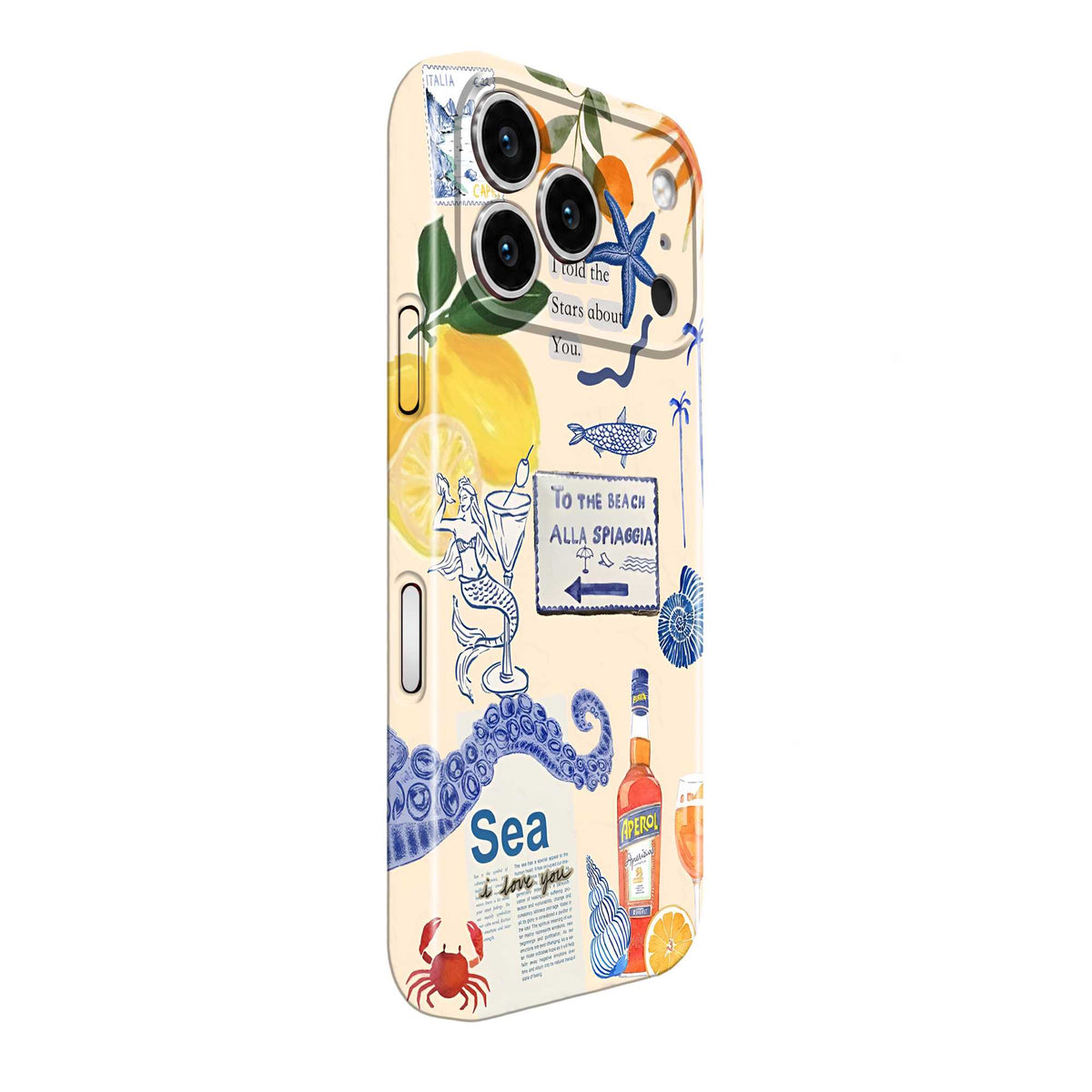 Golden Lemons Glossy Hard Case