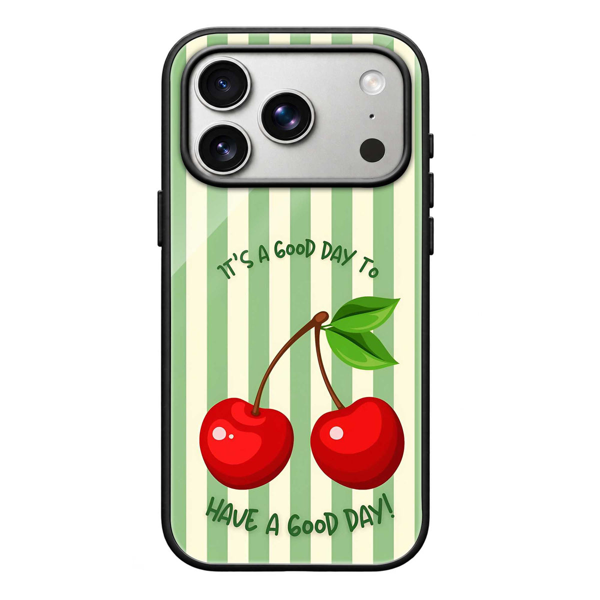 Good Day Cherries Glass Case
