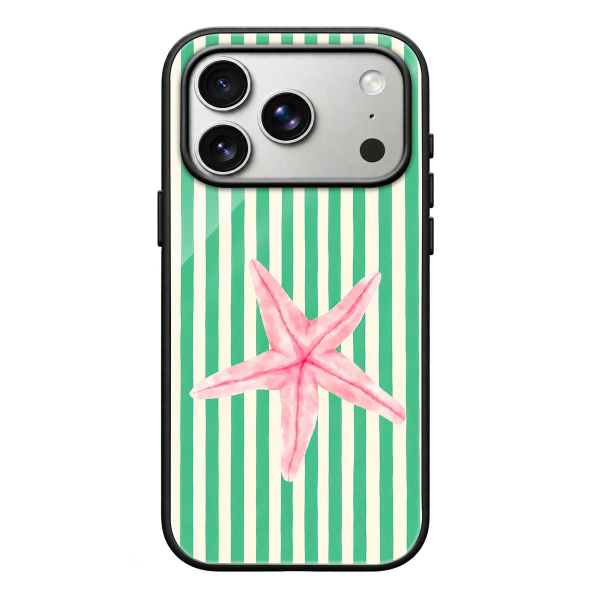 Green Charm Star Glass Case