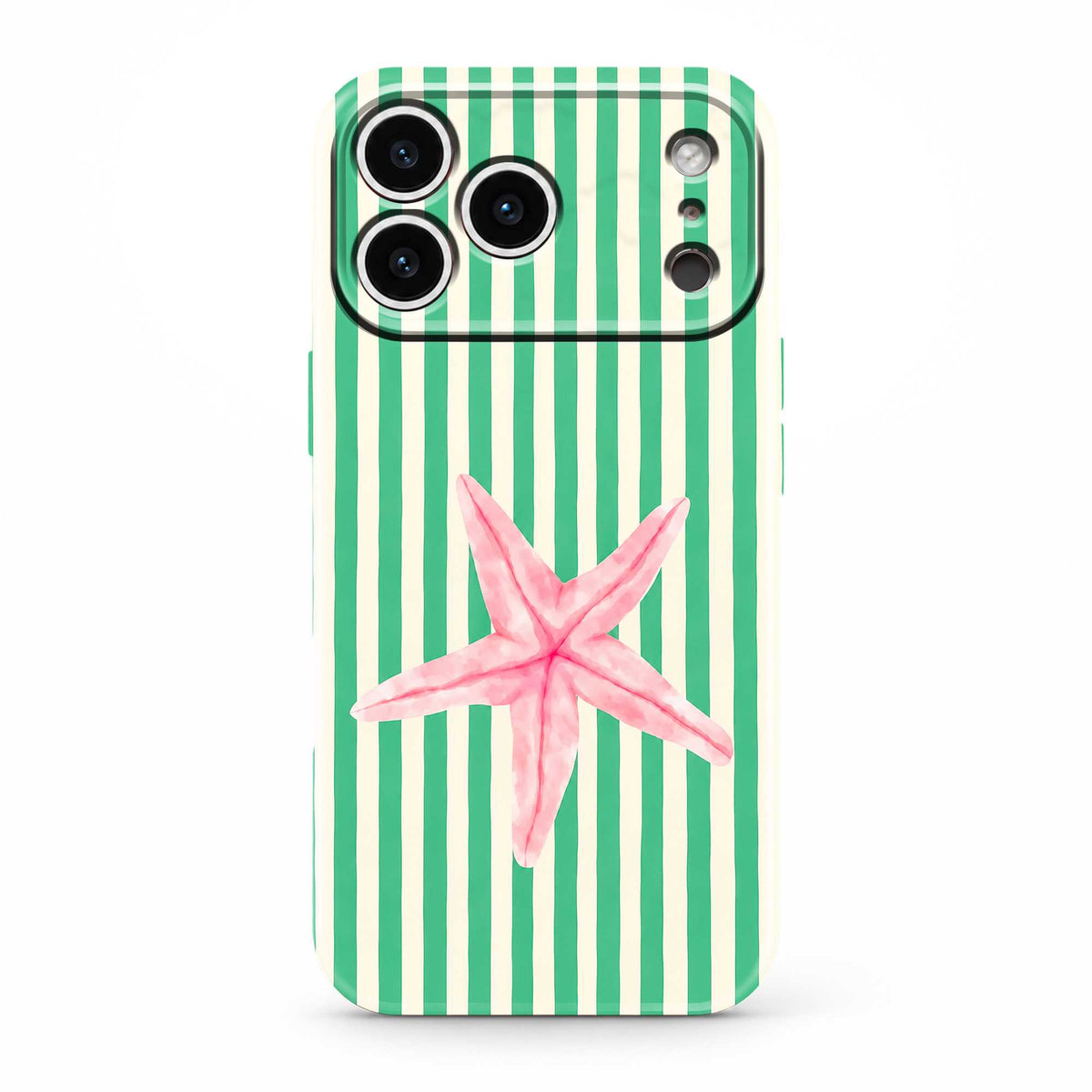 Green Charm Star Glossy Hard Case