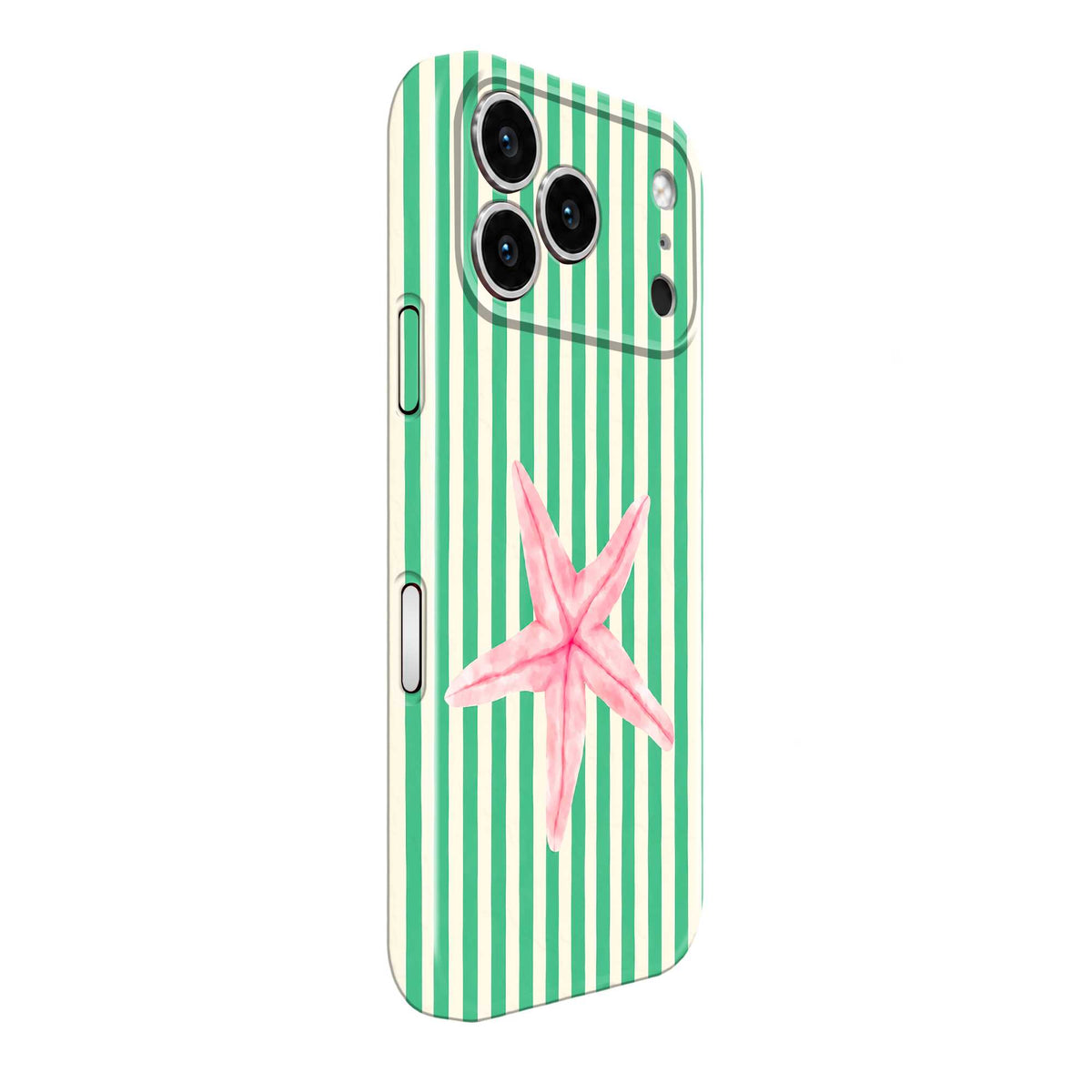 Green Charm Star Glossy Hard Case