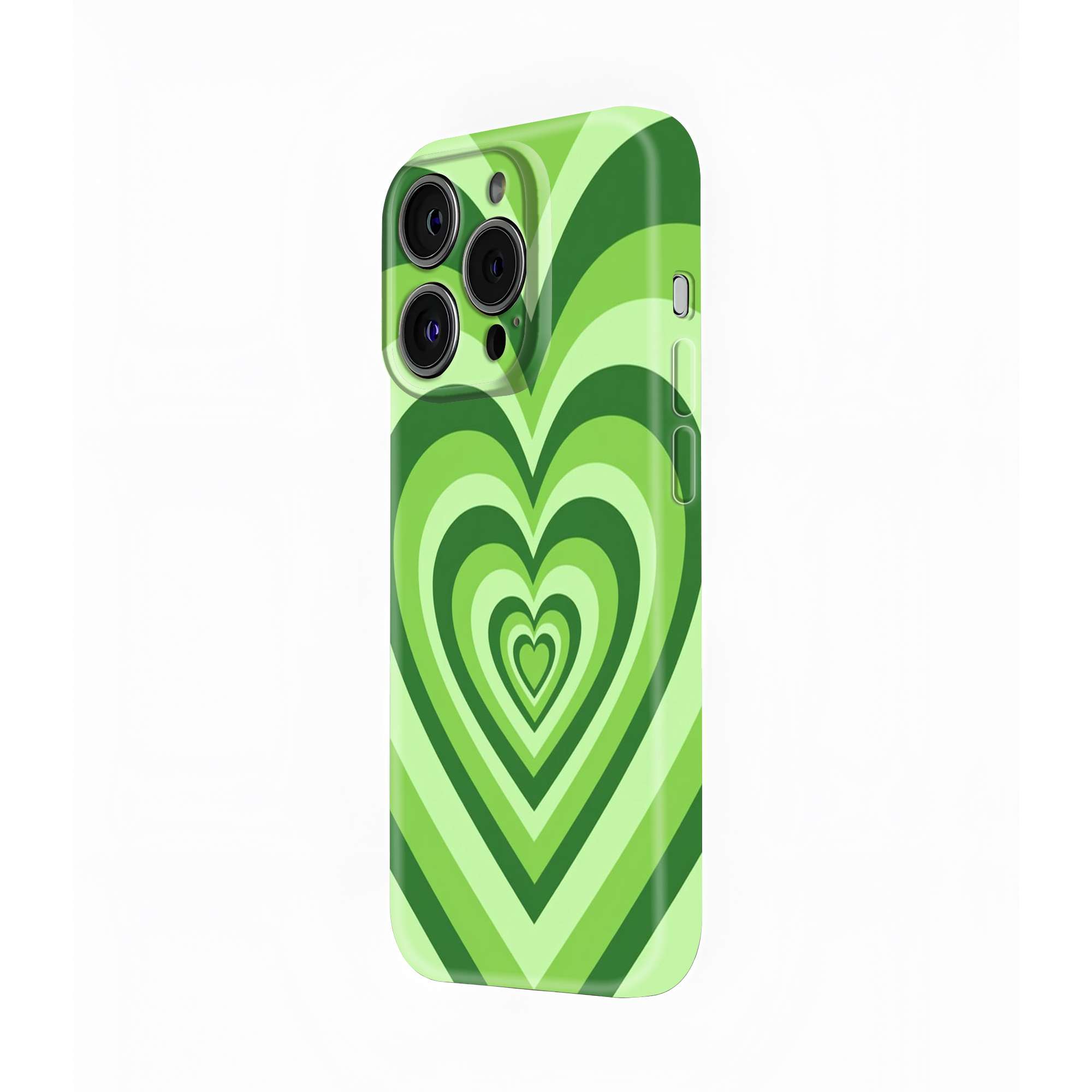 Green Heart Glossy Hard Case