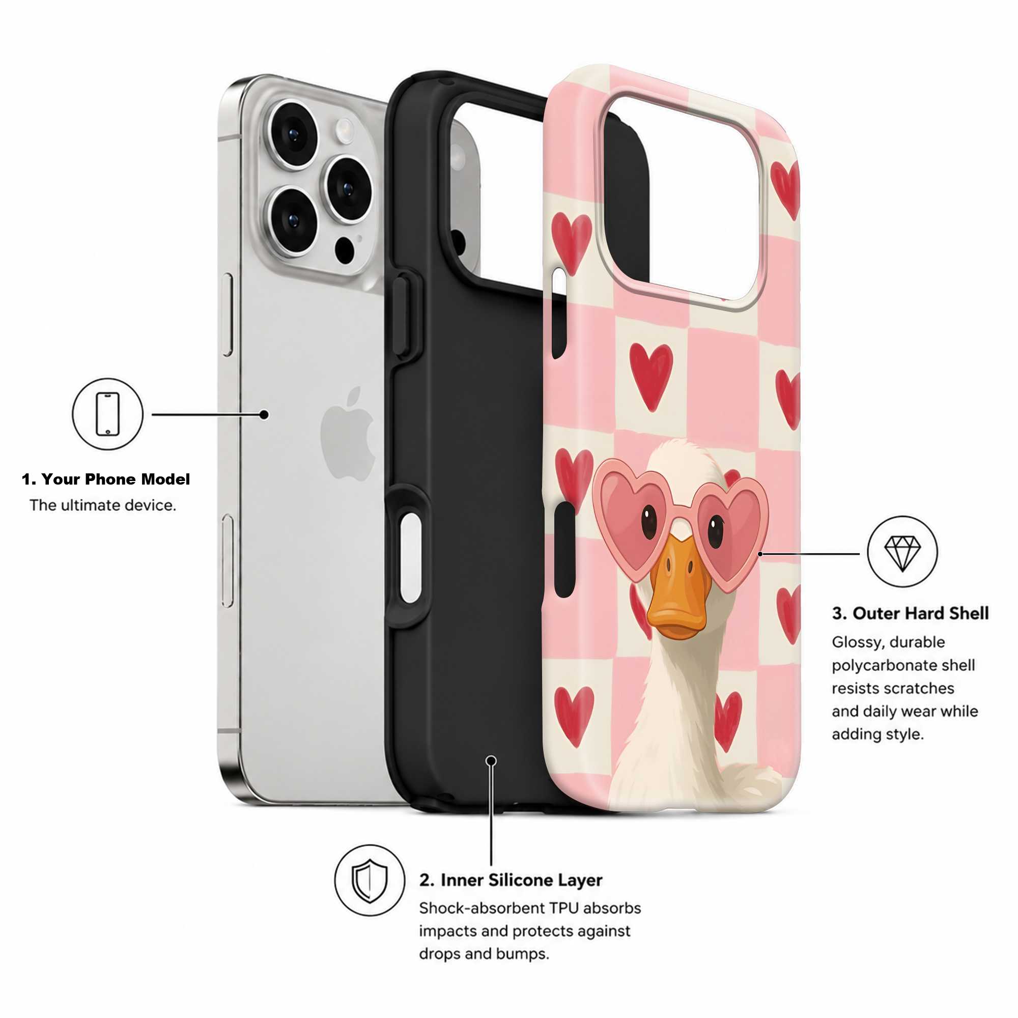 Heart Quacker Dual Guard Case