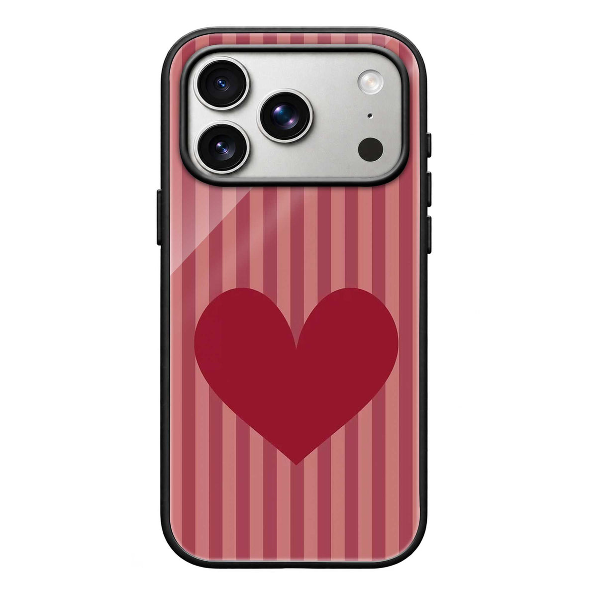 Heartbeat Stripes Glass Case