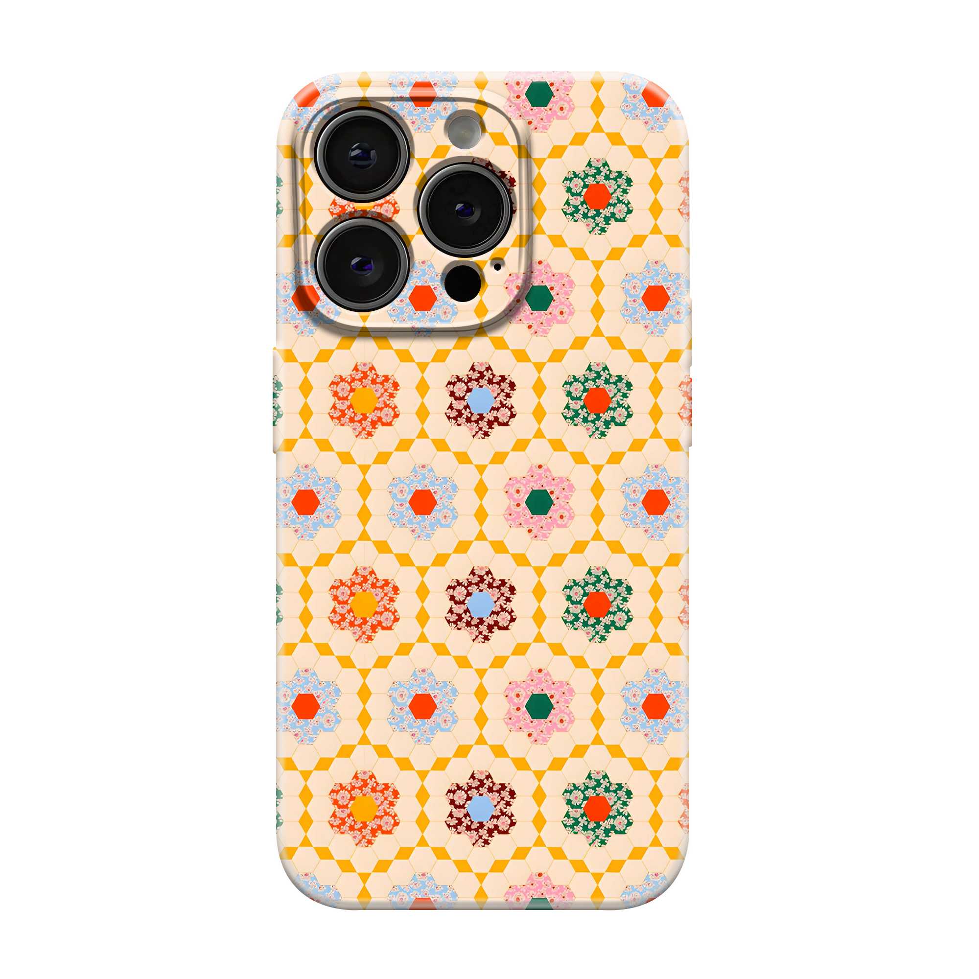 Hexagon Bloom Glossy Hard Case