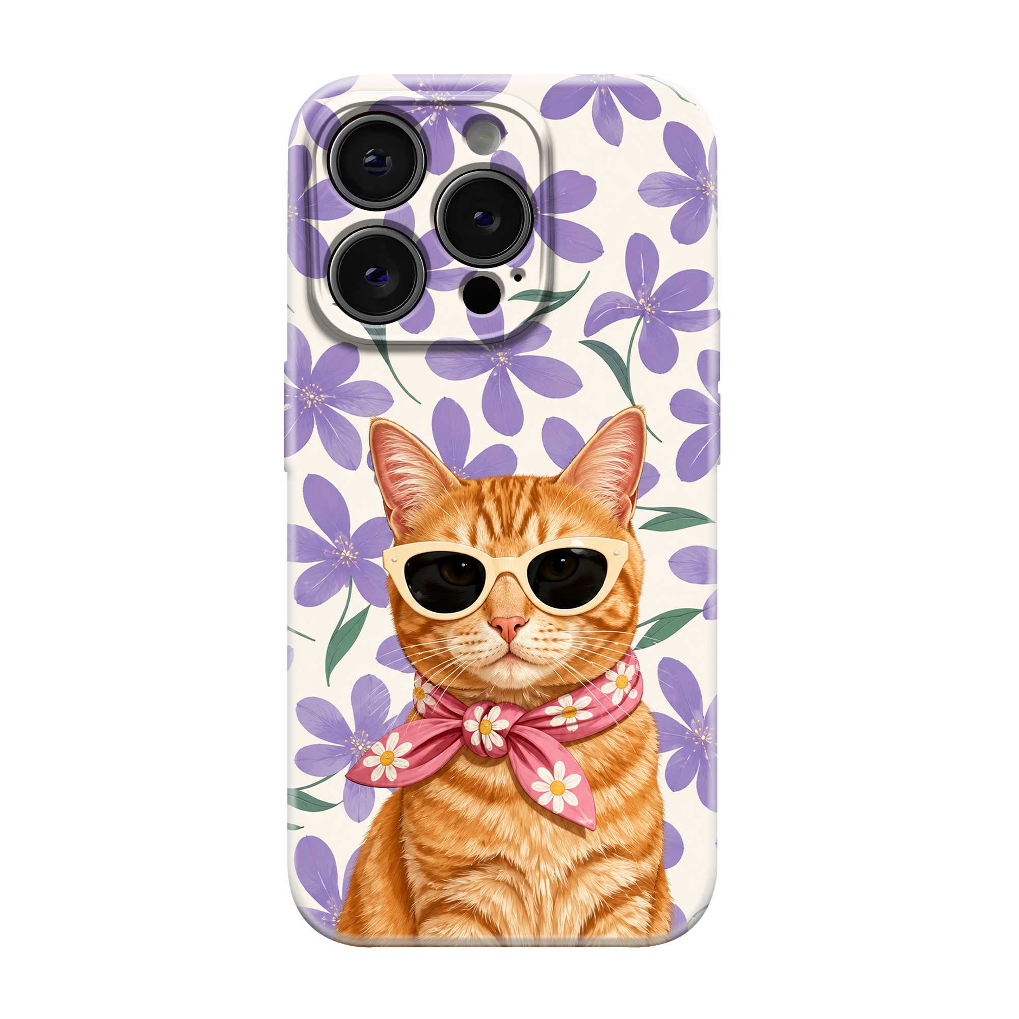 Lavender Kitty Glossy Hard Case