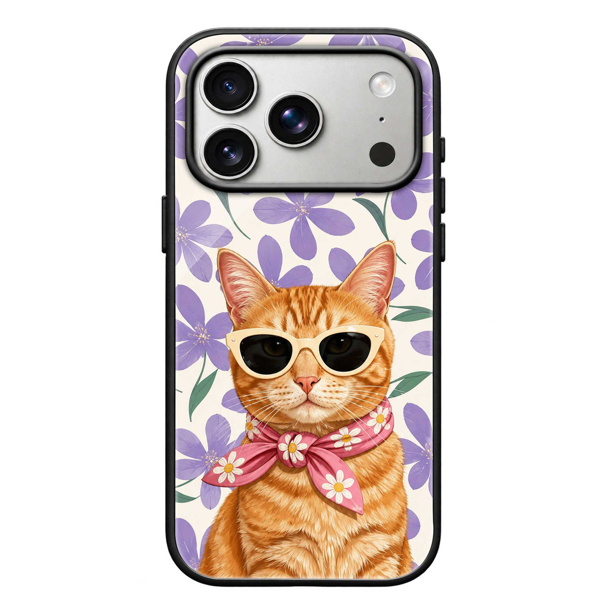 Lavender Kitty Glass Case