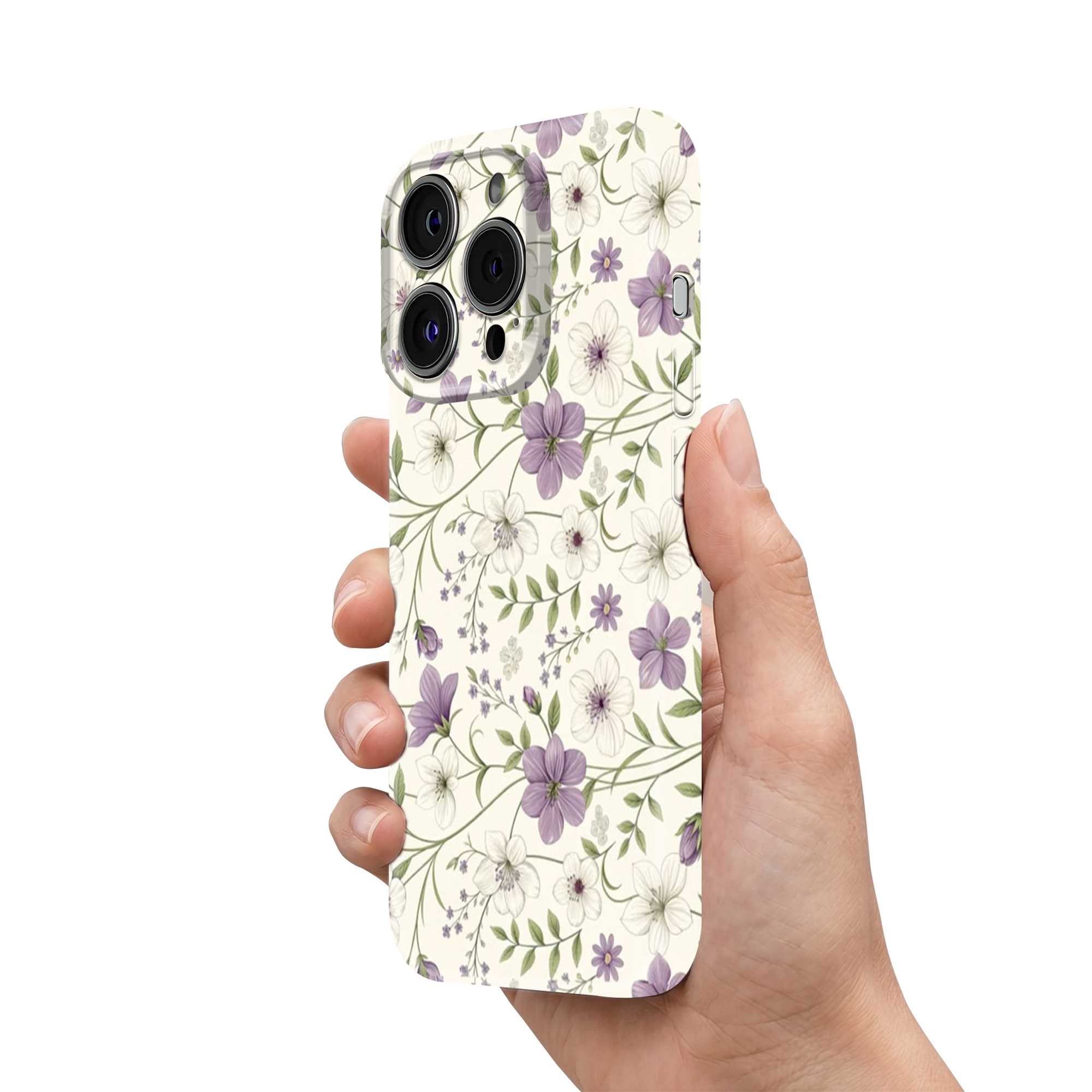 Lavender Bloom Glossy Hard Case