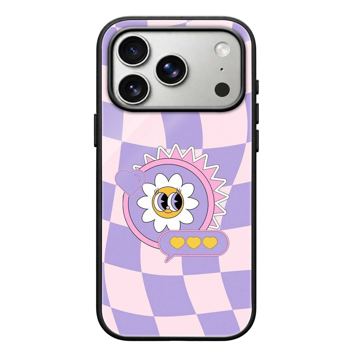Lavender Daisy Glass Case