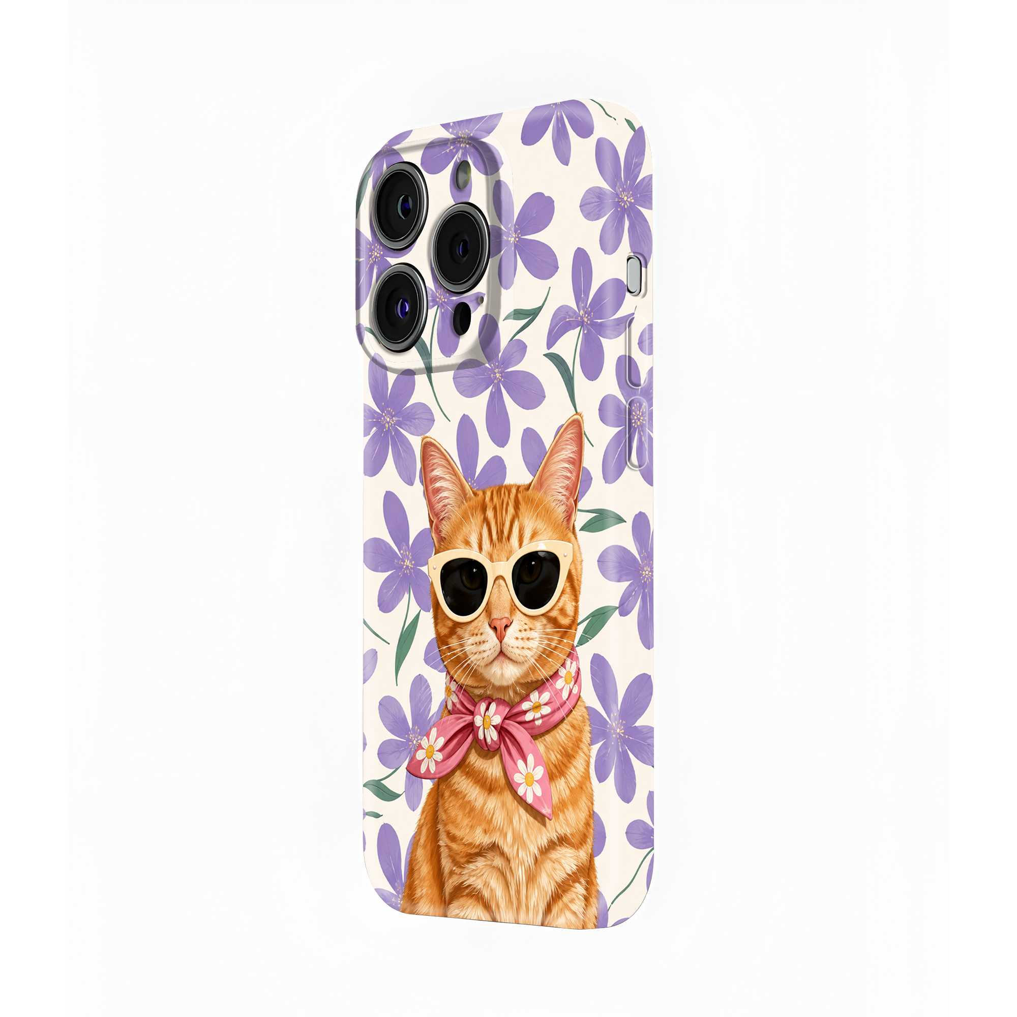 Lavender Kitty Glossy Hard Case
