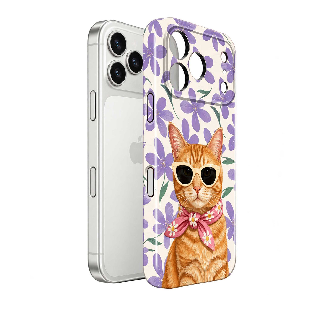 Lavender Kitty Glossy Hard Case
