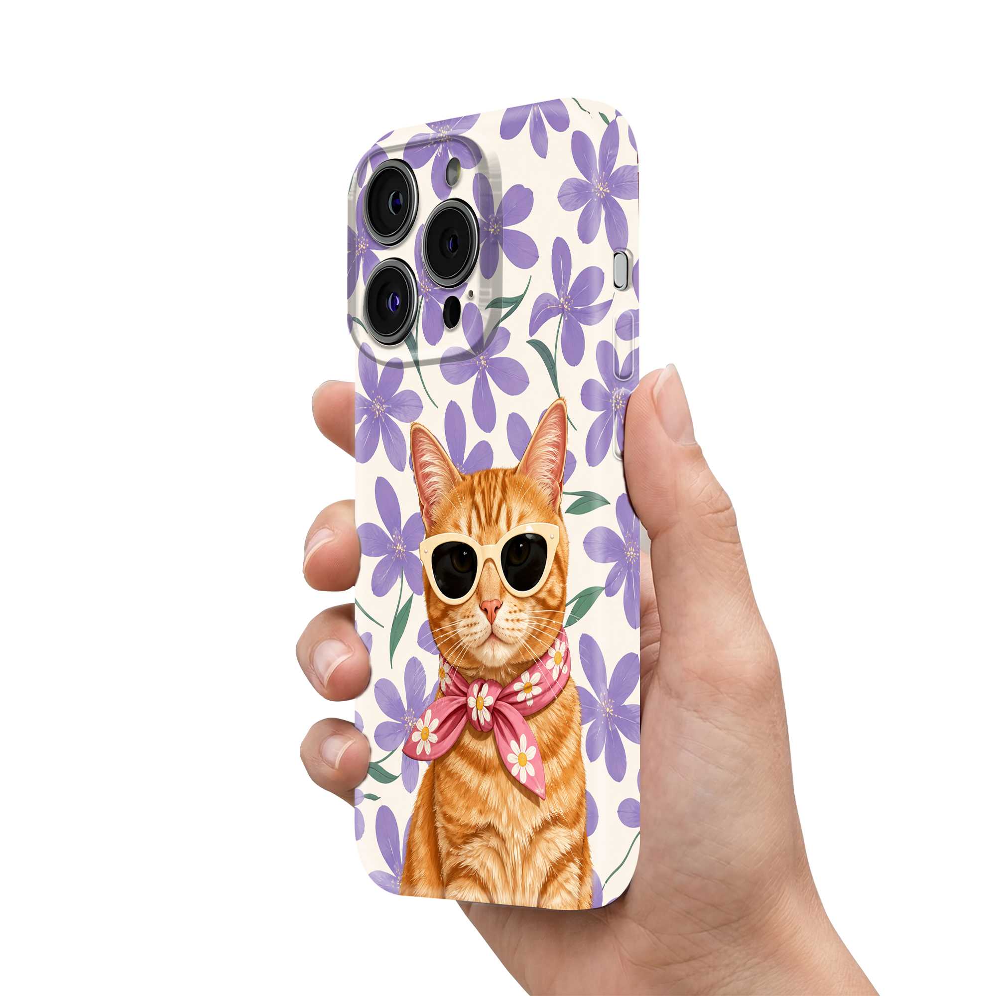 Lavender Kitty Glossy Hard Case