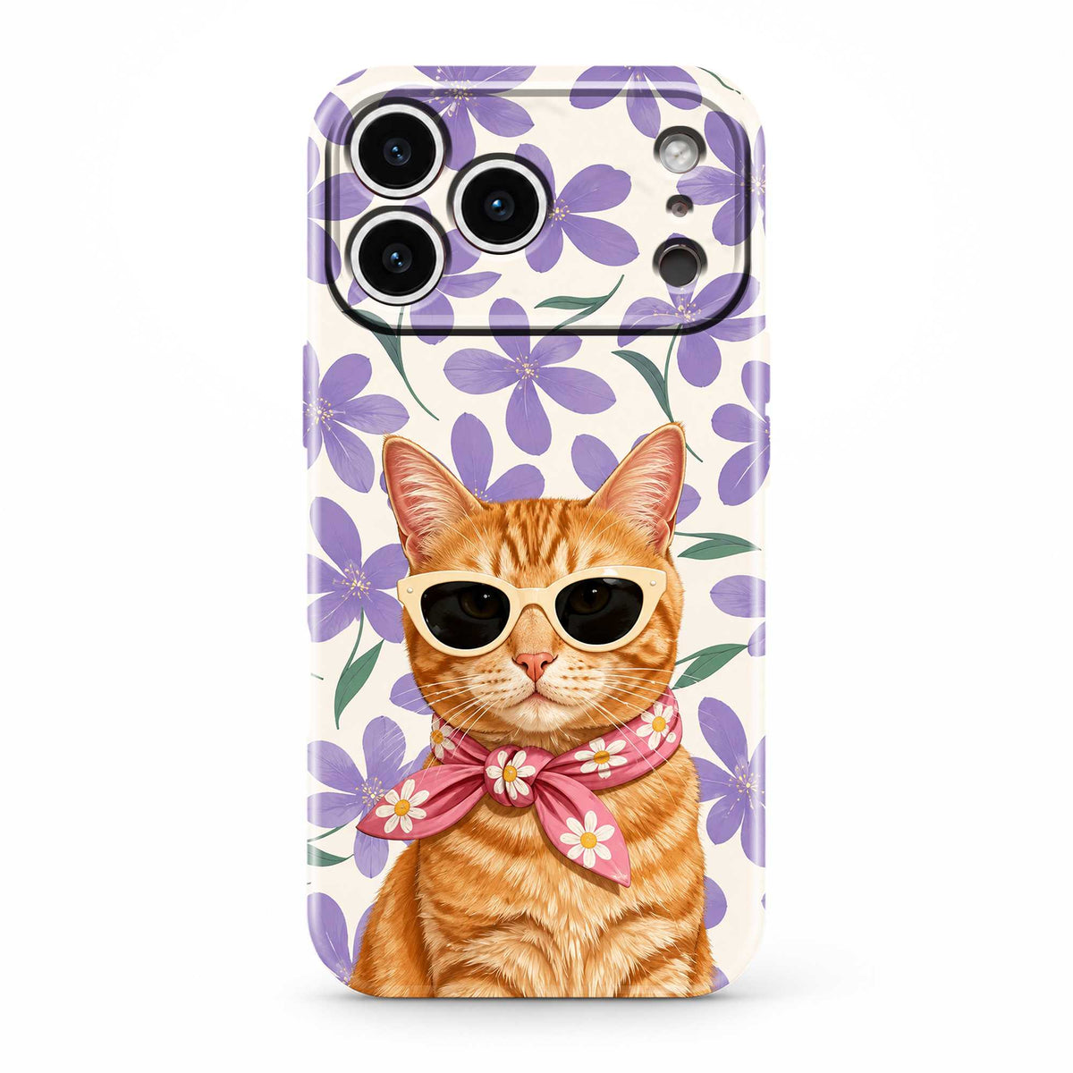 Lavender Kitty Glossy Hard Case