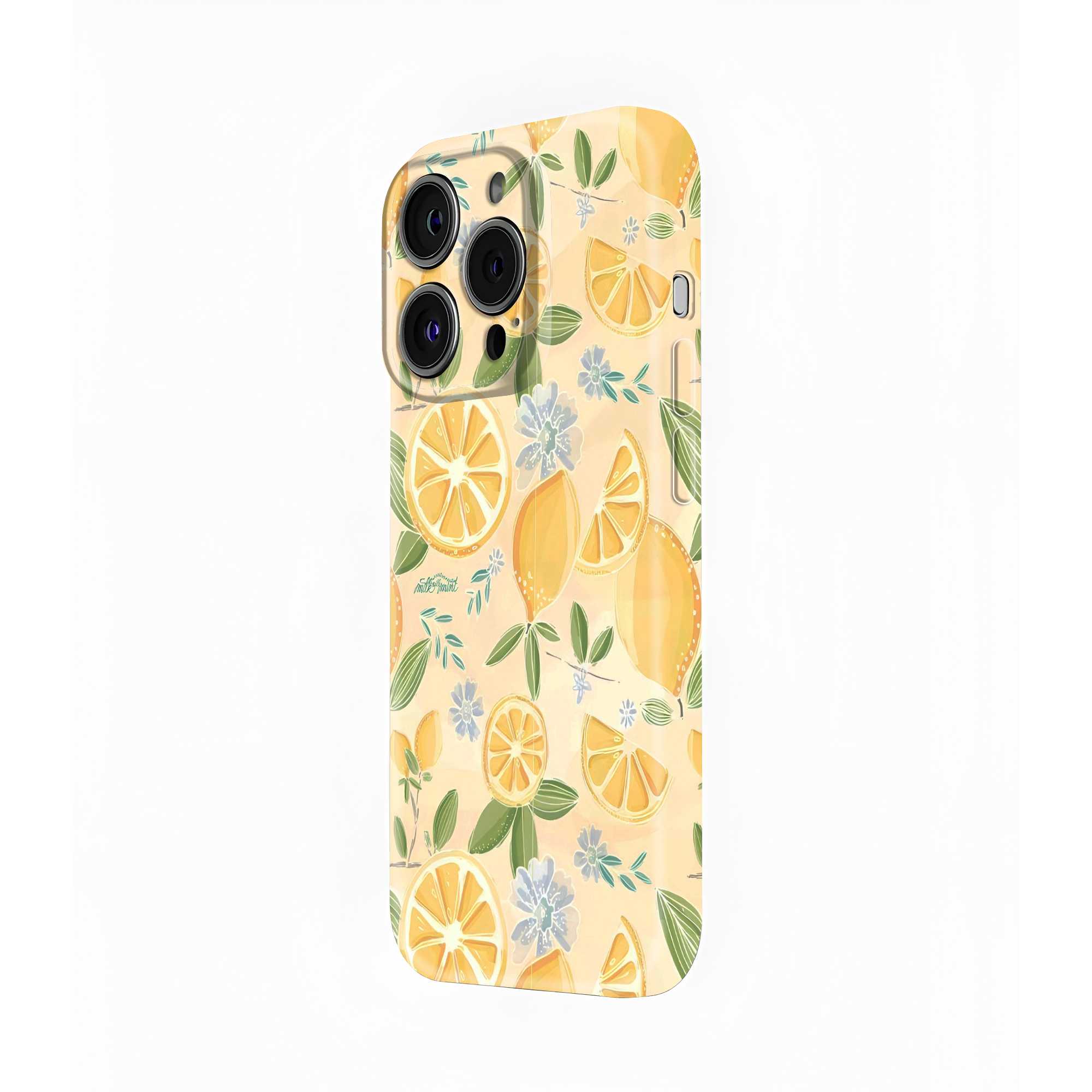 Lemon Bloom Glossy Hard Case