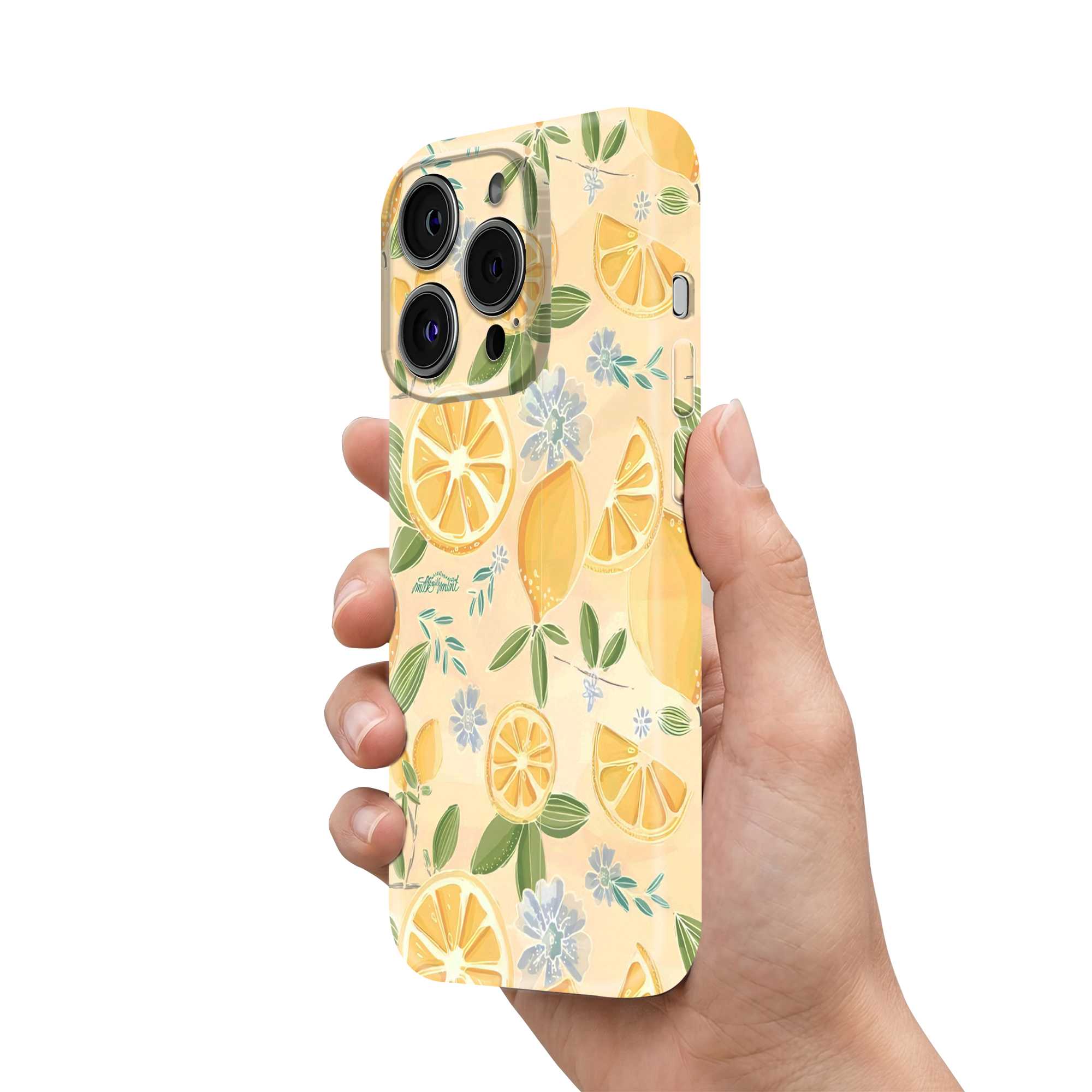 Lemon Bloom Glossy Hard Case