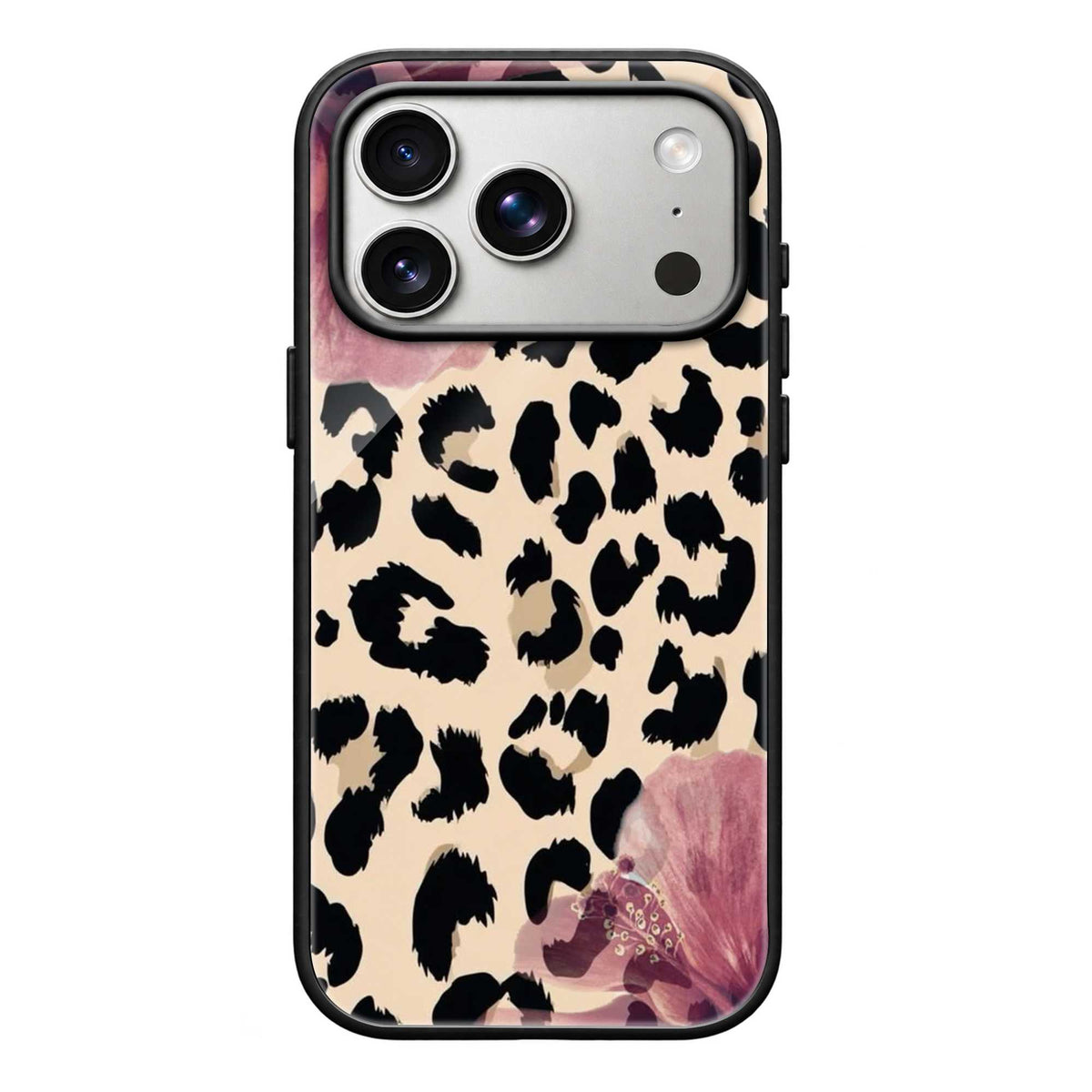 Leopard Bloom Glass Case