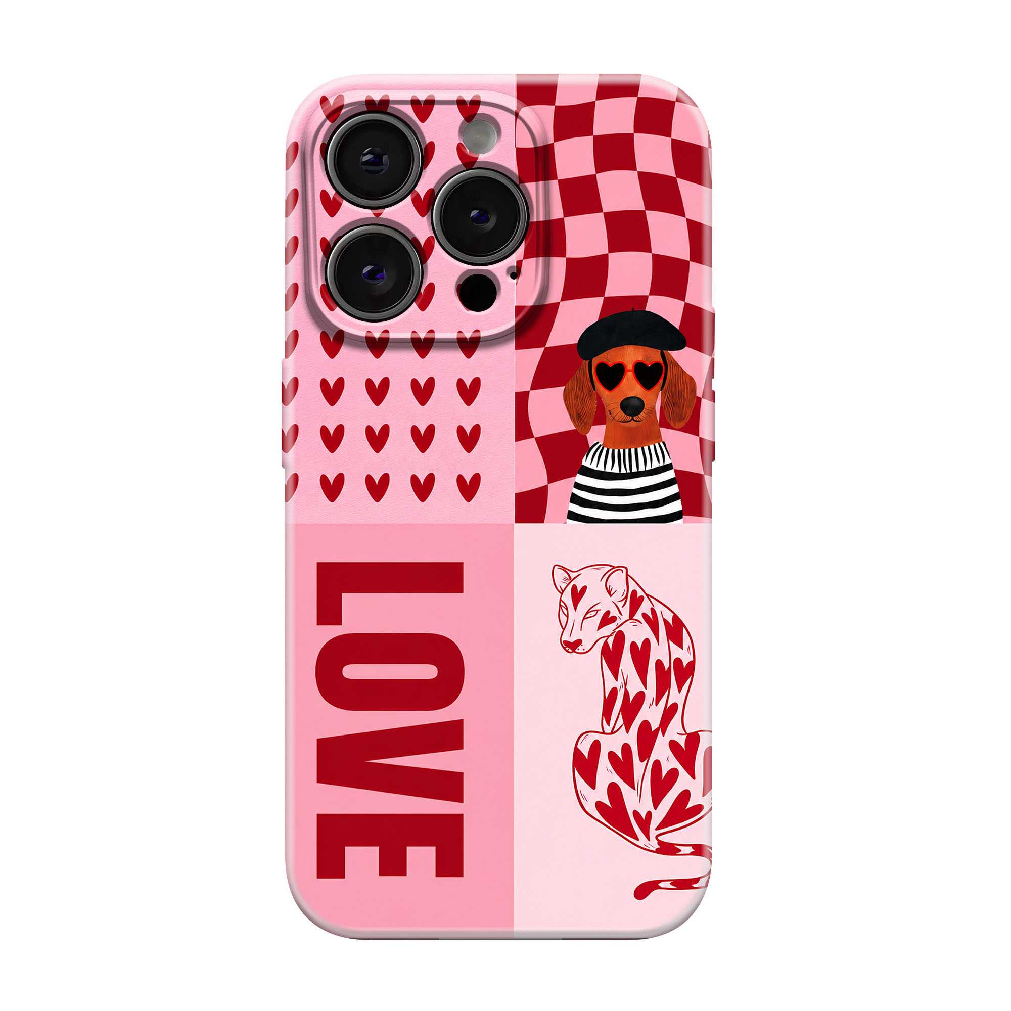 Love Grid Glossy Hard Case