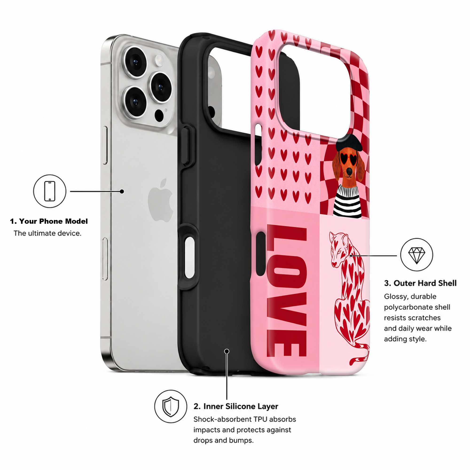 Love Grid Dual Guard Case