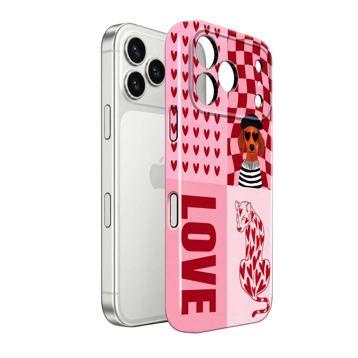 Love Grid Glossy Hard Case