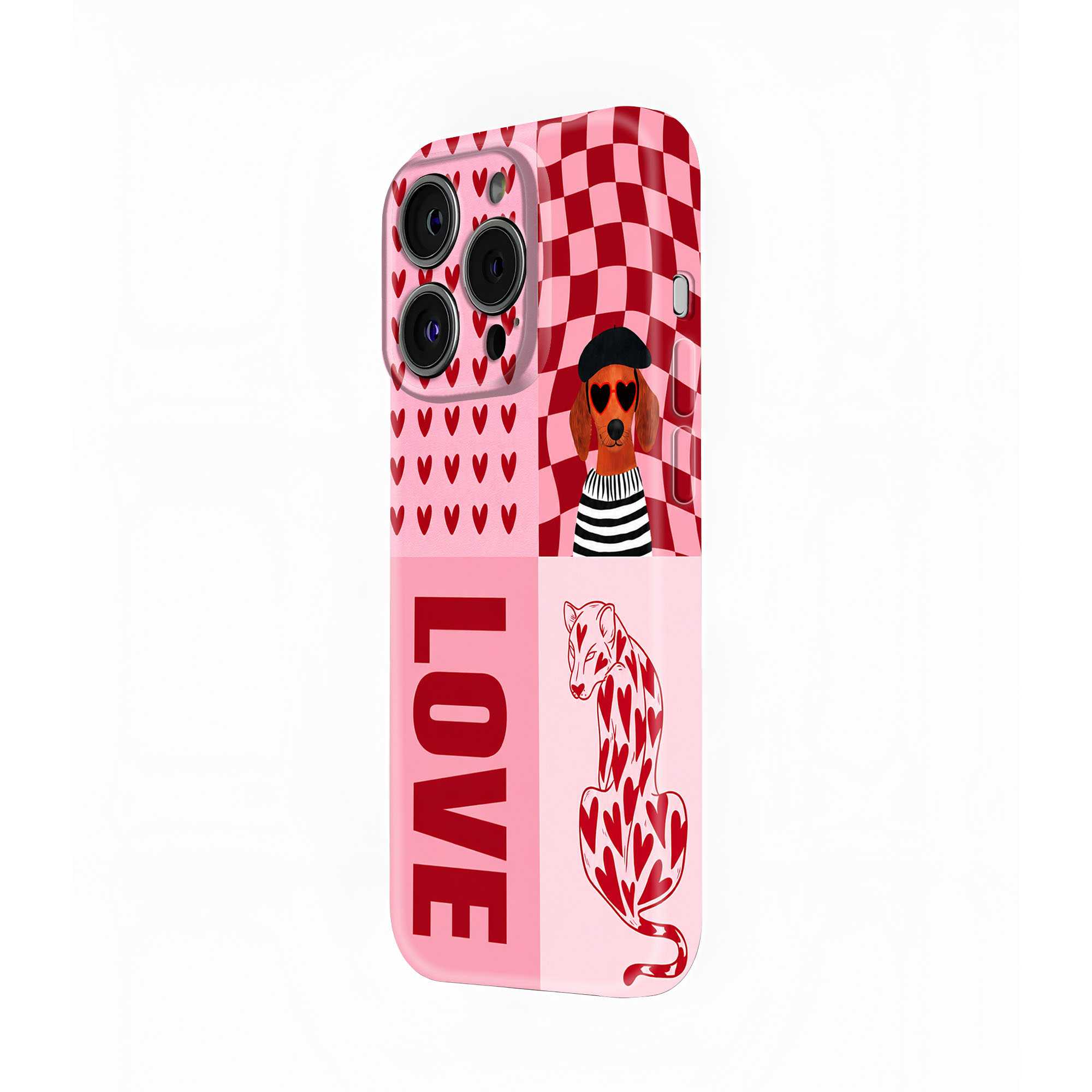 Love Grid Glossy Hard Case