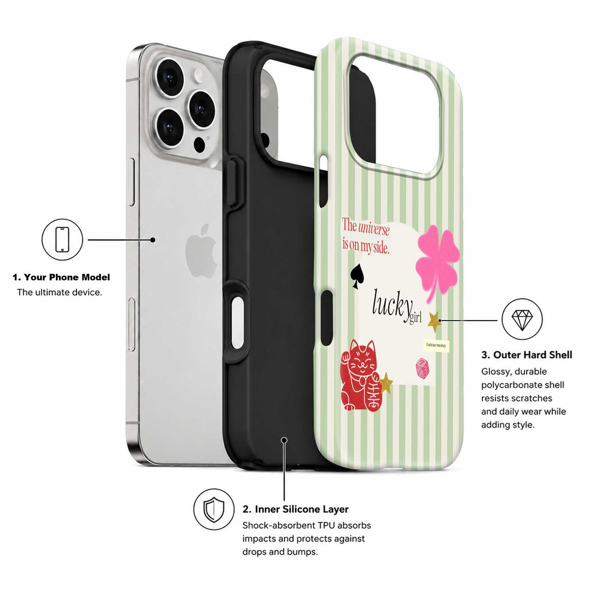 Lucky Girl Aesthetic Dual Guard Case