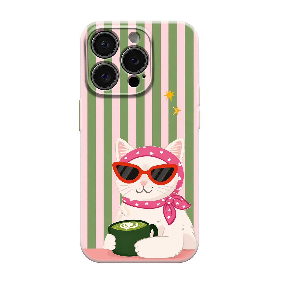 Matcha Meow Glossy Hard Case