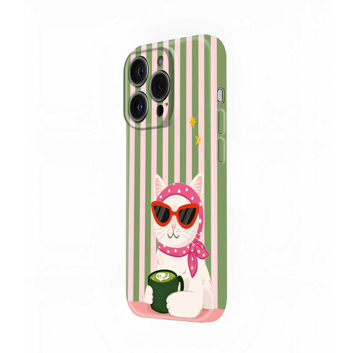 Matcha Meow Glossy Hard Case
