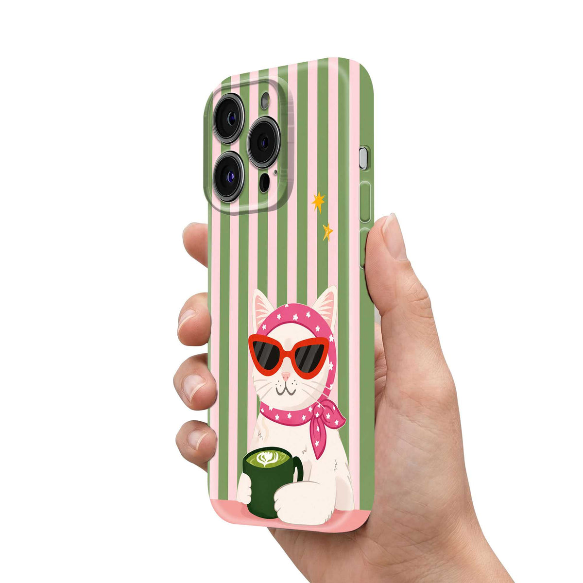 Matcha Meow Glossy Hard Case