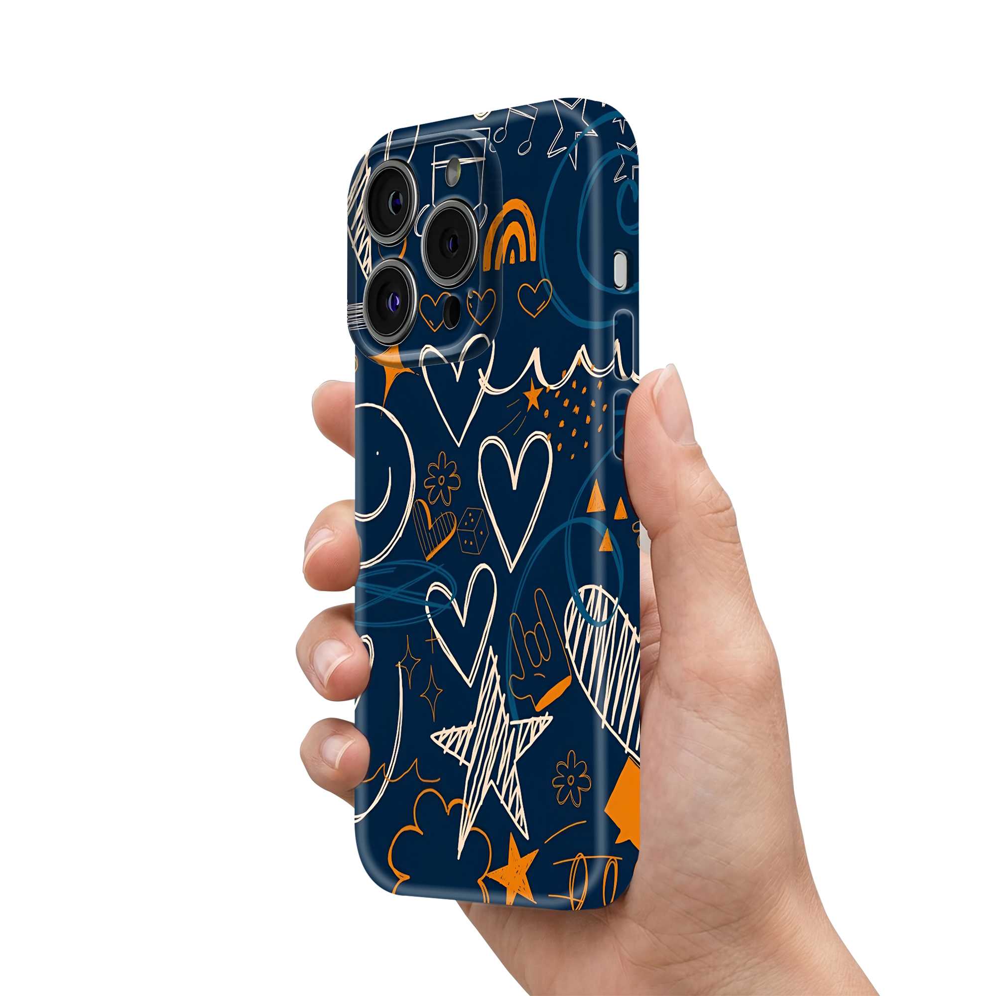 Midnight Doodles Glossy Hard Case