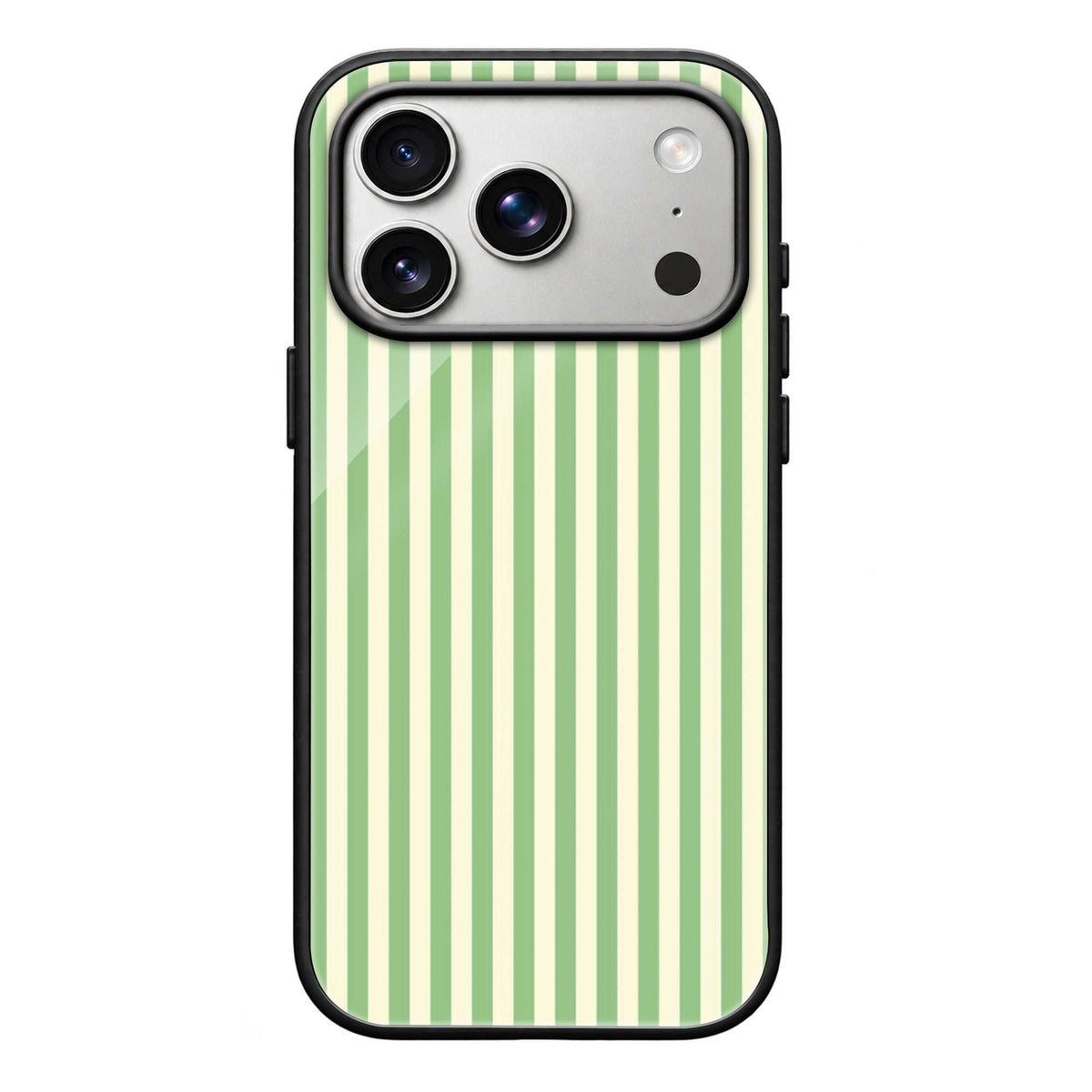 Mint Stripe Glass Case